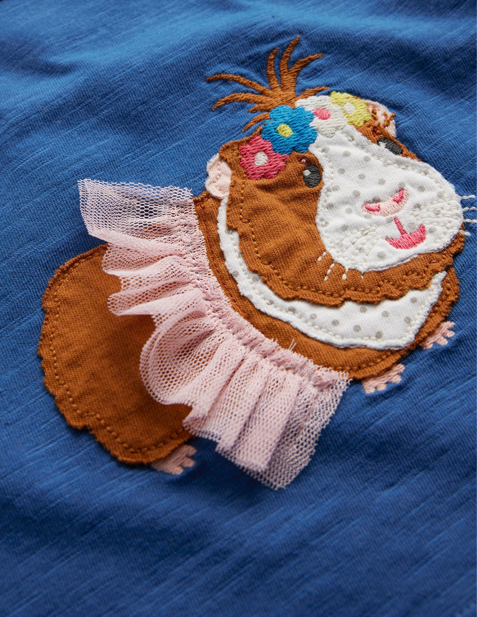 Fun Applique Tunic-Delft Blue Guinea Pig - Image 3