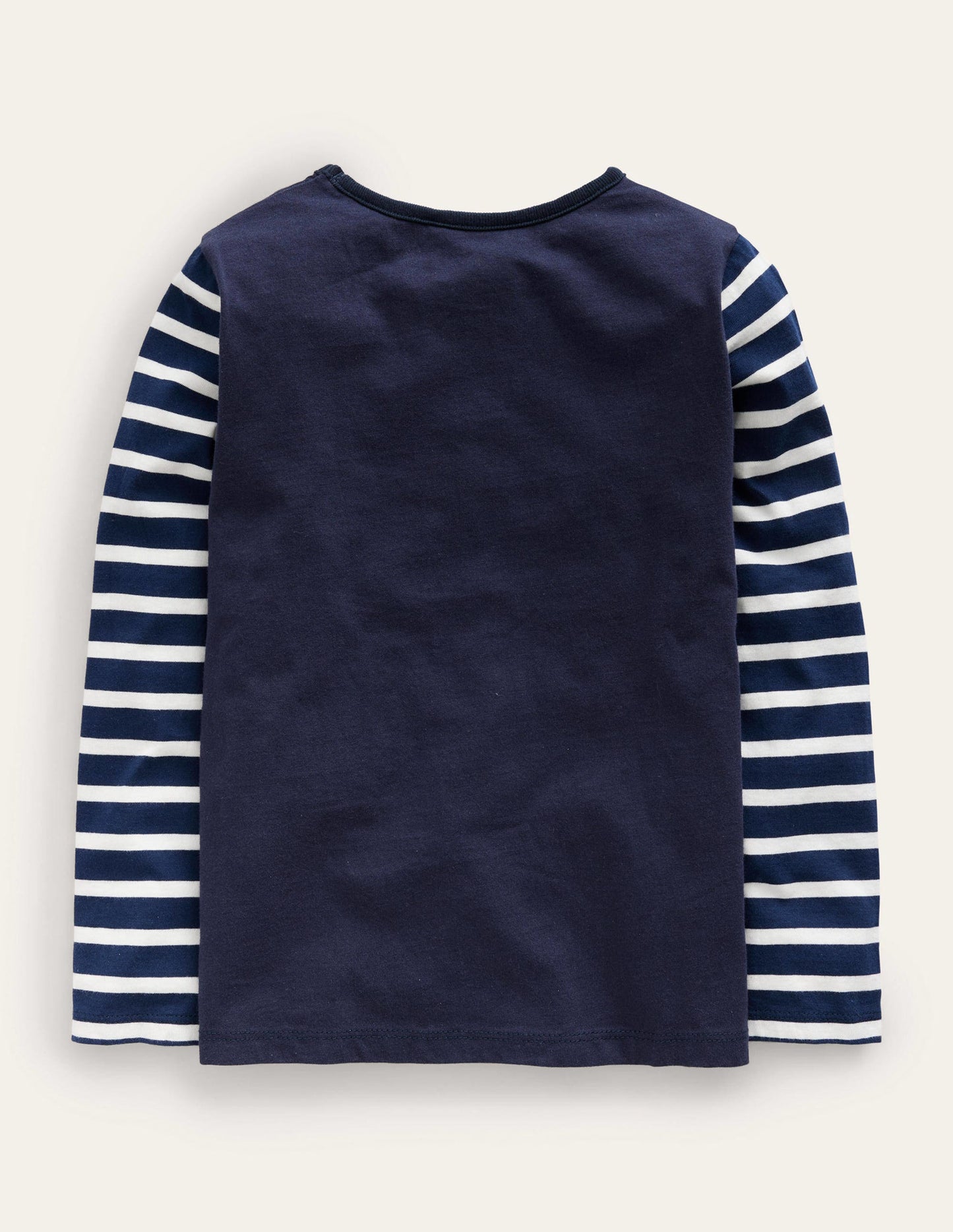 Festive Applique T-shirt-French Navy Sleigh Scene