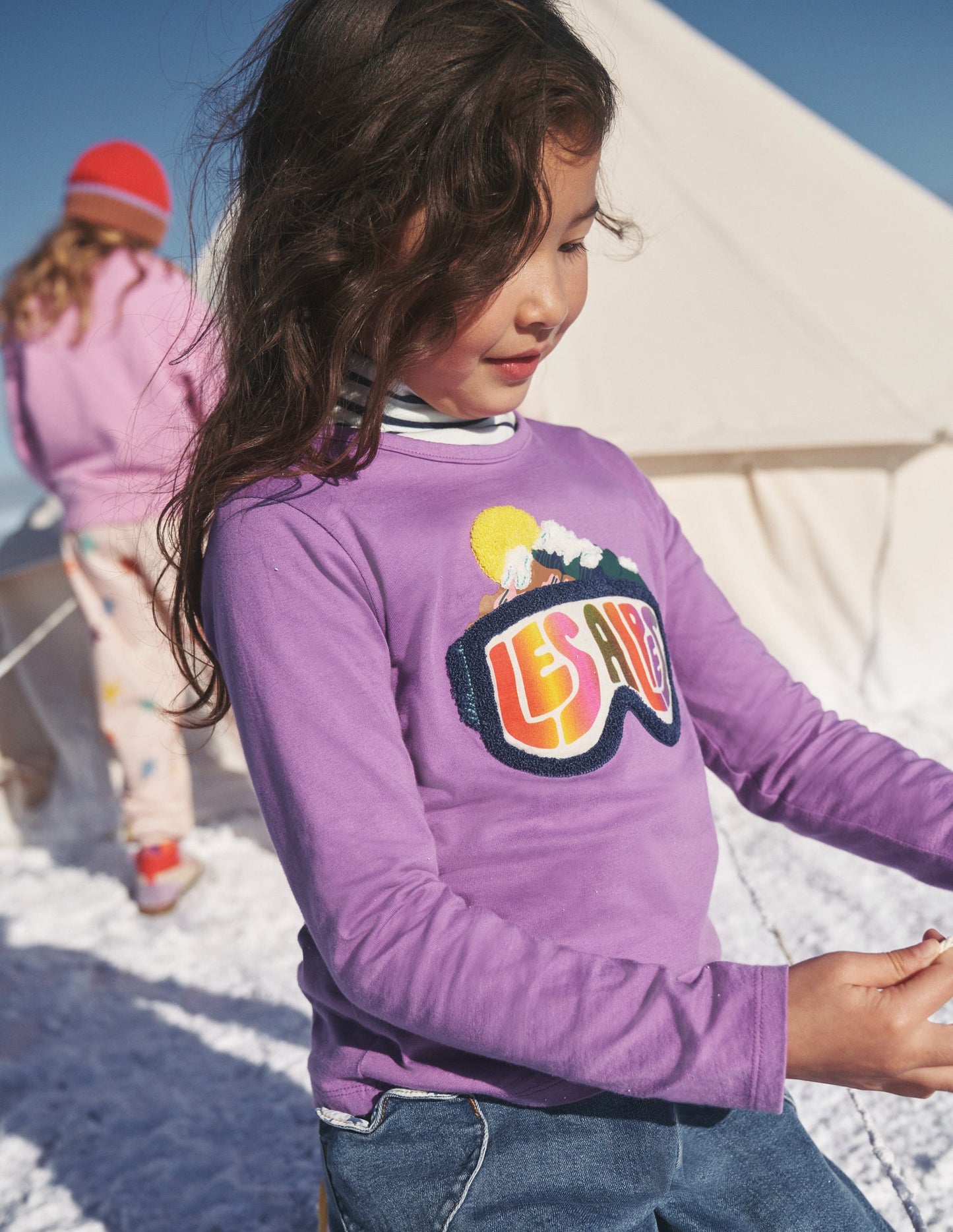 Boucle Logo T-shirt-Wisteria Purple Les Alpes