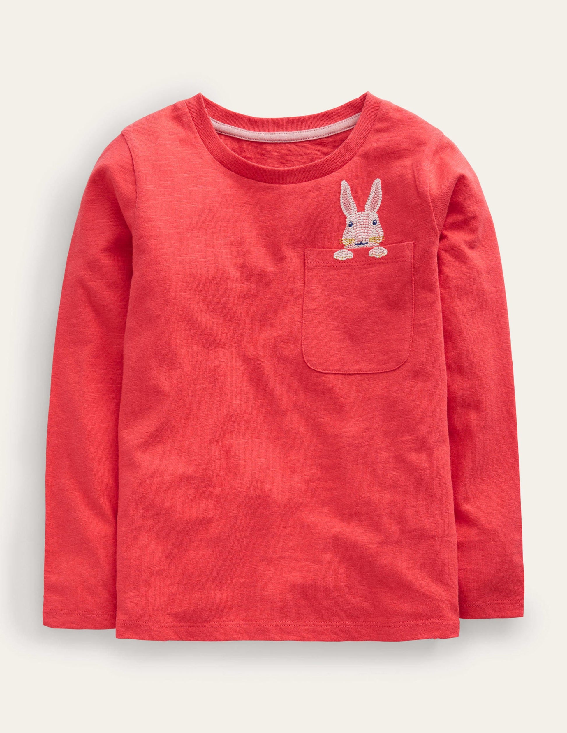 Pocket Logo T-shirt-Jam Red Bunny-1