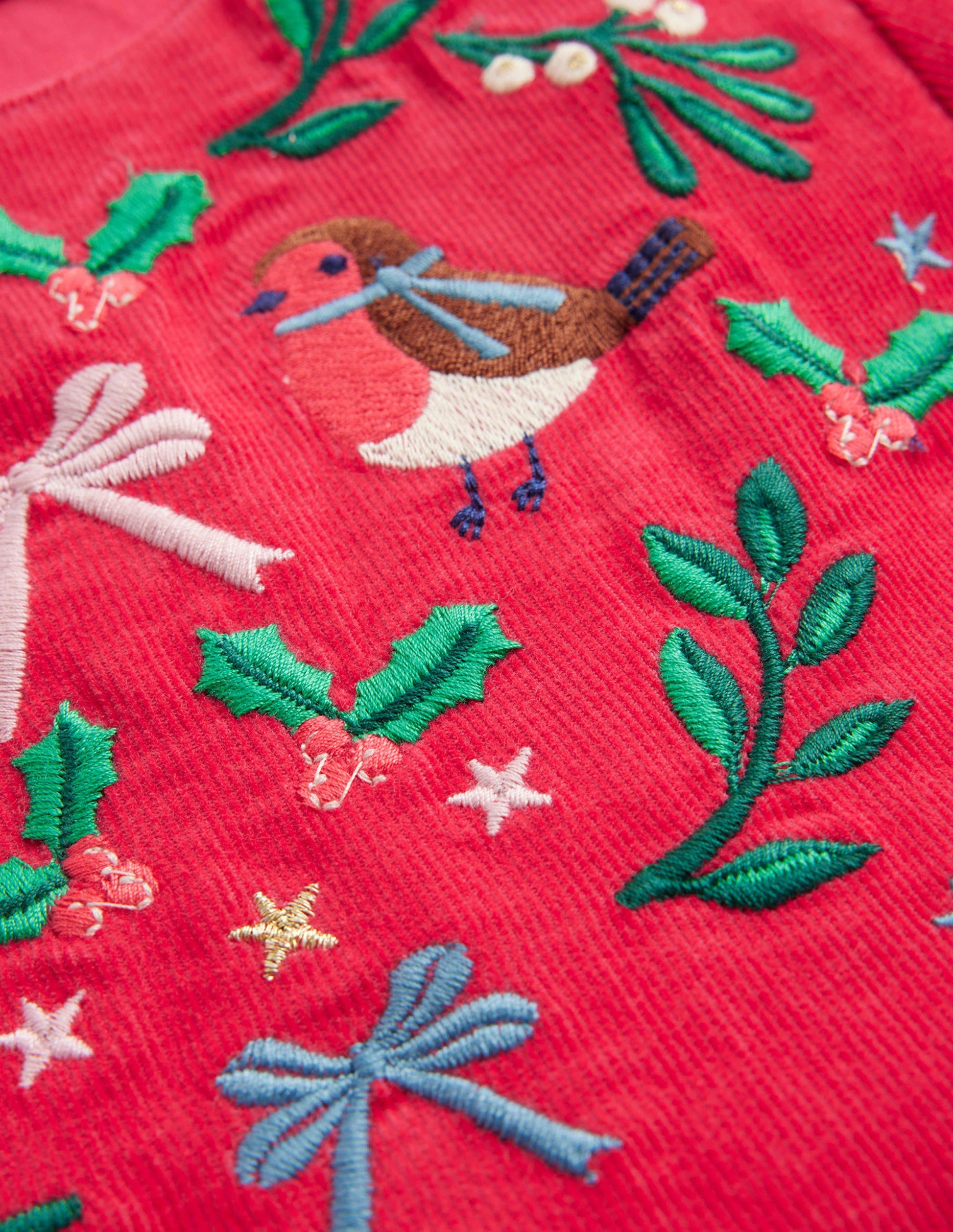 Embroidered Cord Dress-Pop Peony Festive-3