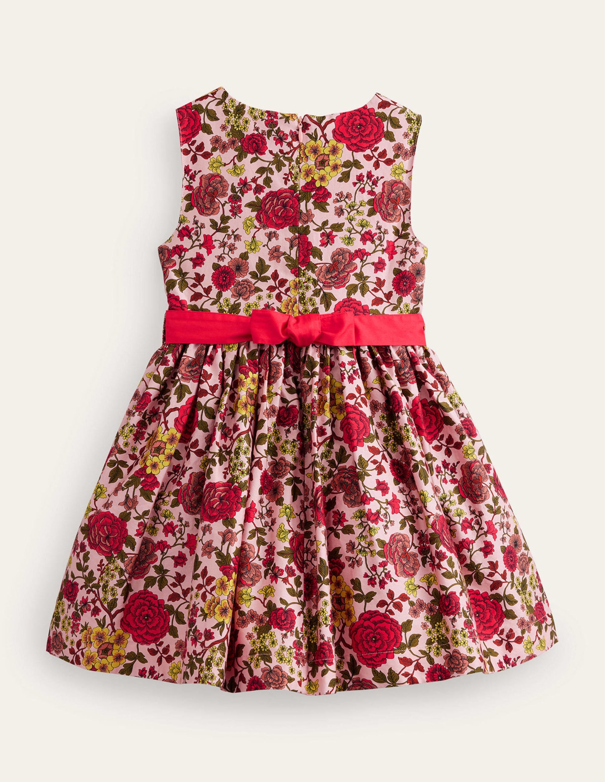Sateen Party Dress-Chalky Pink Woodland Rose-2