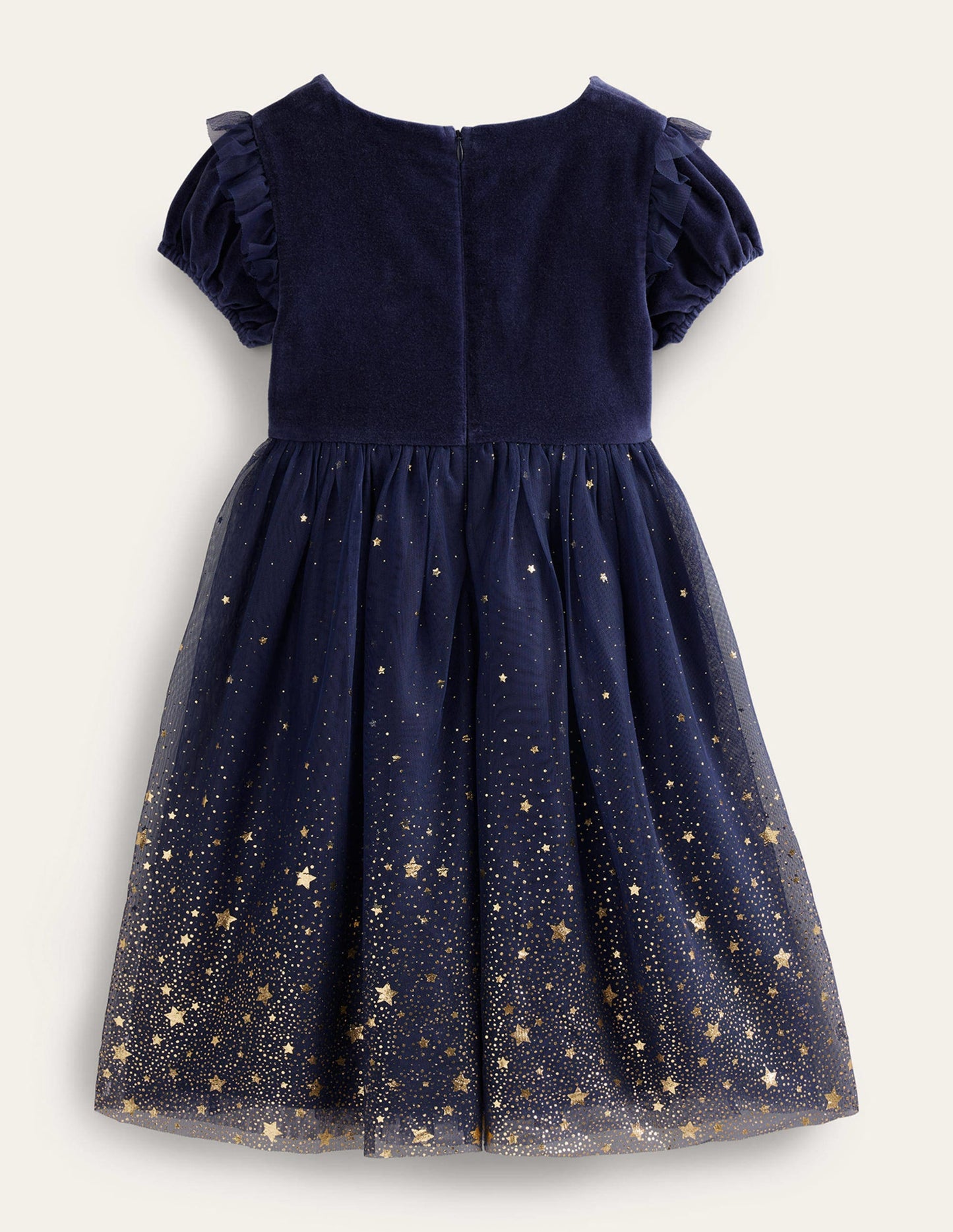 Dip Dye Metallic Party Dress-French Navy
