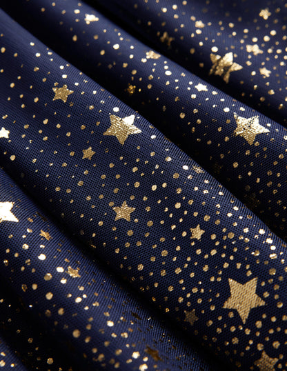 Dip Dye Metallic Party Dress-French Navy-4