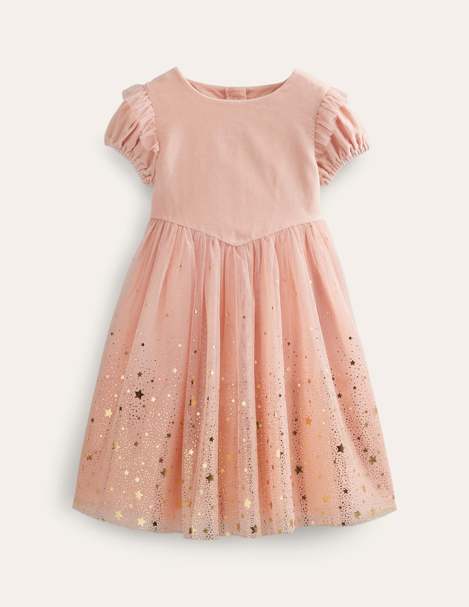 Dip Dye Metallic Party Dress-Provence Dusty Pink / Gold - Image 1