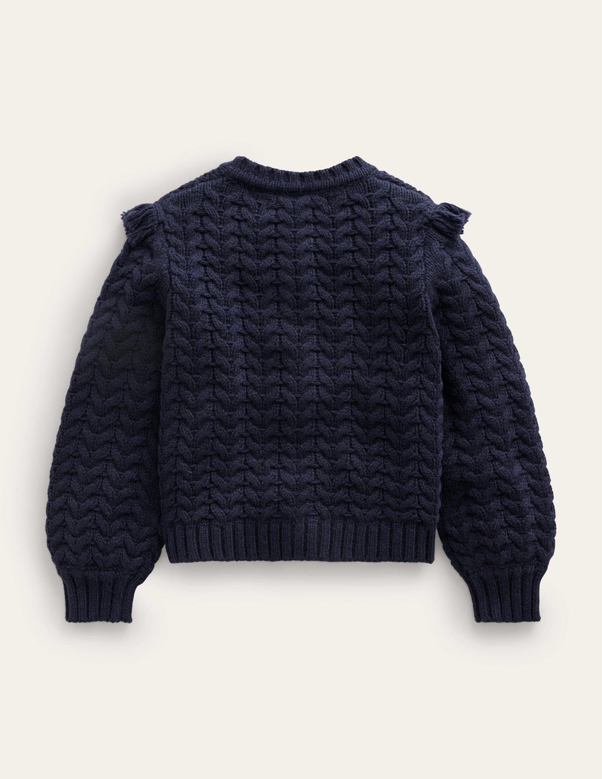 Tassel Cardigan-Navy-2