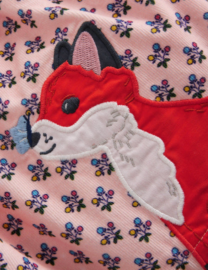 Appliqué Cord Skirt-Cord Fox Applique-3