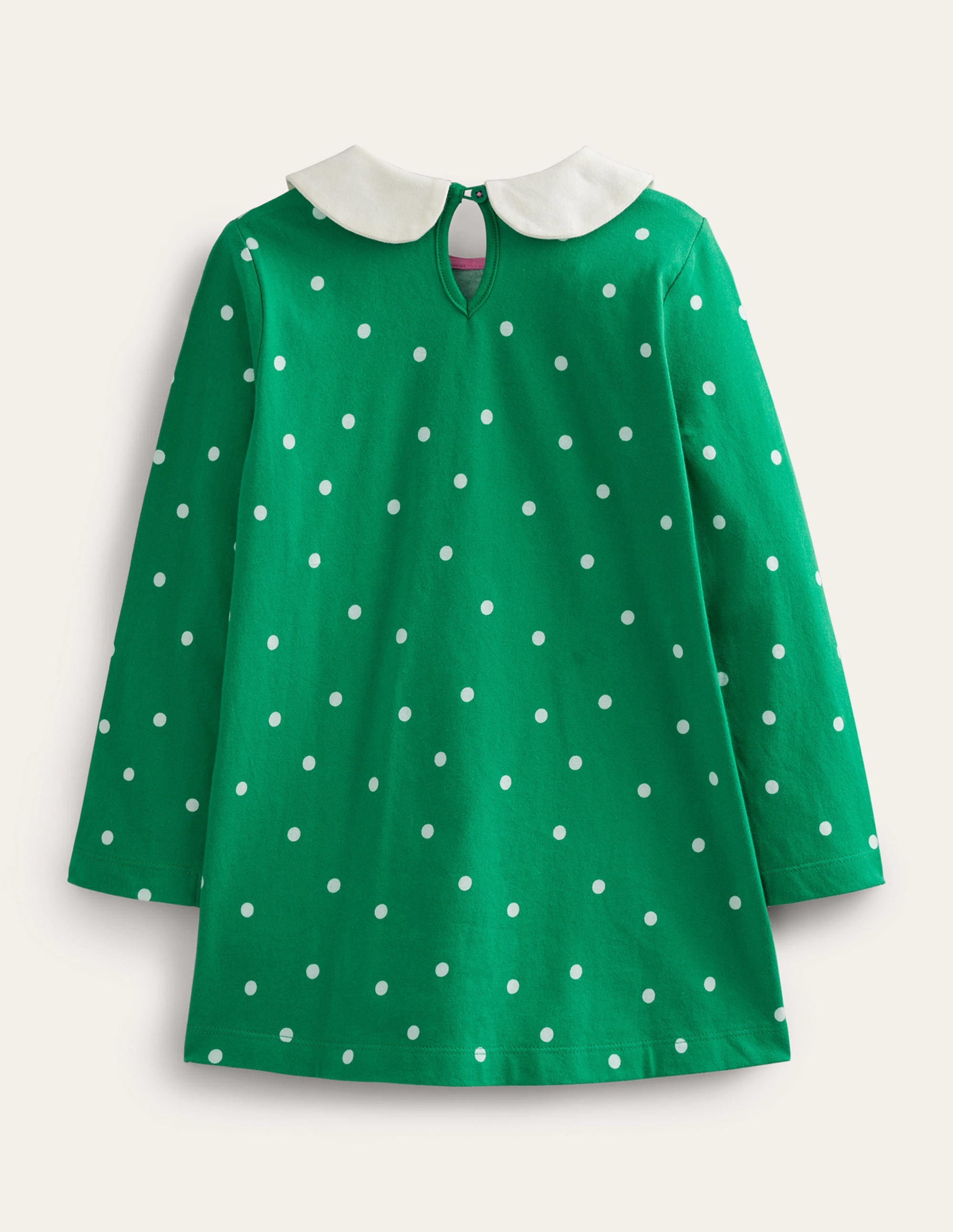 Collared Pocket Tunic-Veridian Green Spot Bunny - Image 2