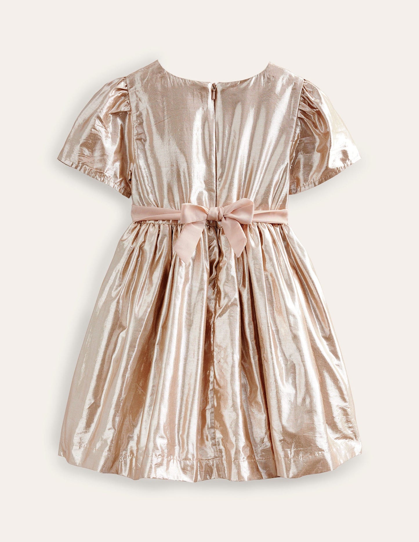 Metallic Party Dress-Gold Metallic