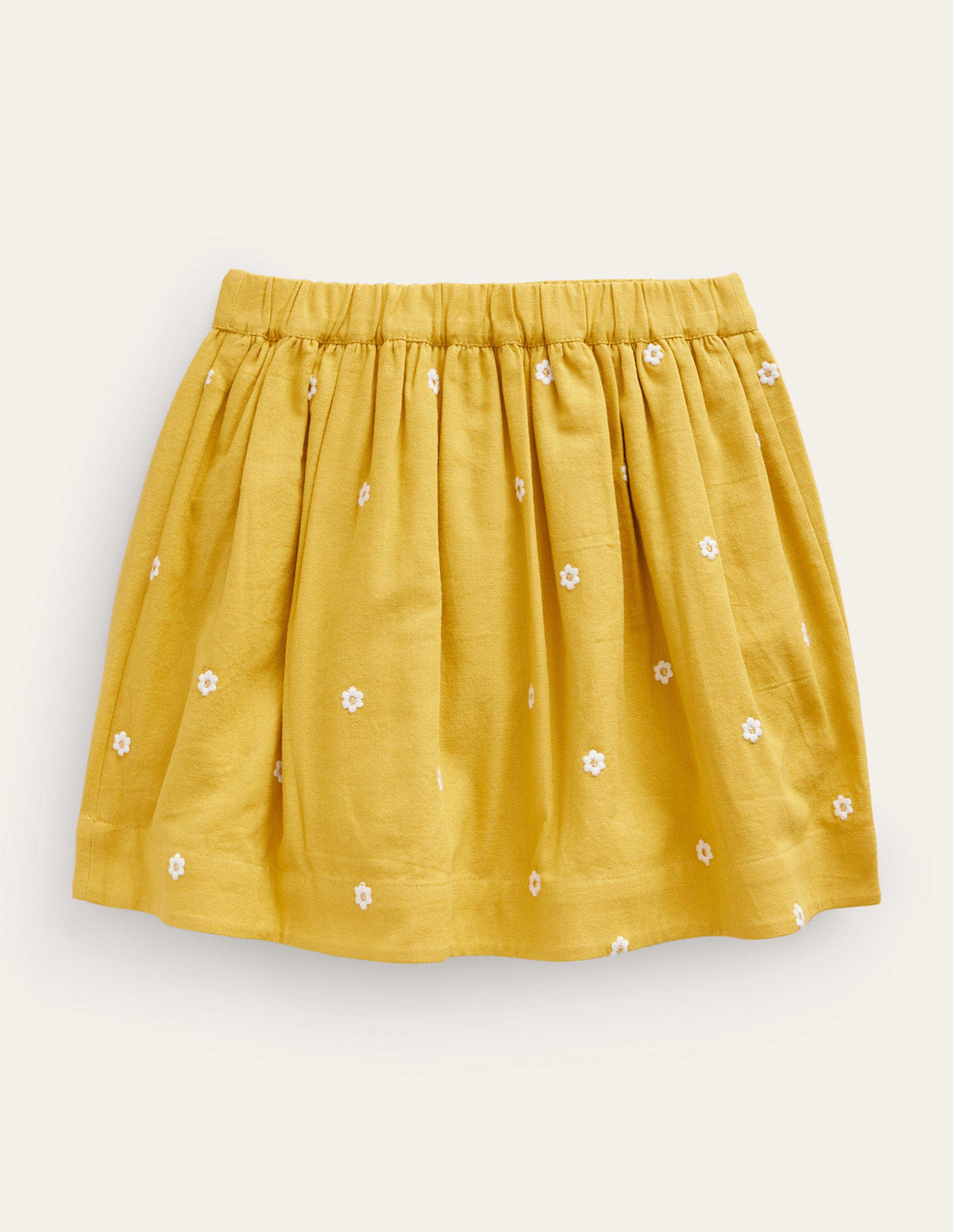 Embroidered Twirly Skirt-Honeycomb Yellow Daisy-2
