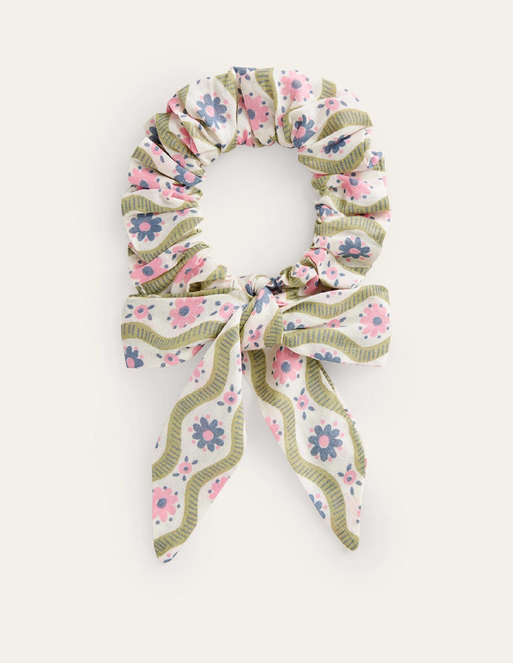Bow Scrunchie-Multi Ditsy Floral-1