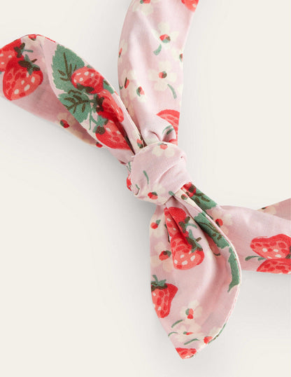 Bow Headband-Pink Strawberries-2