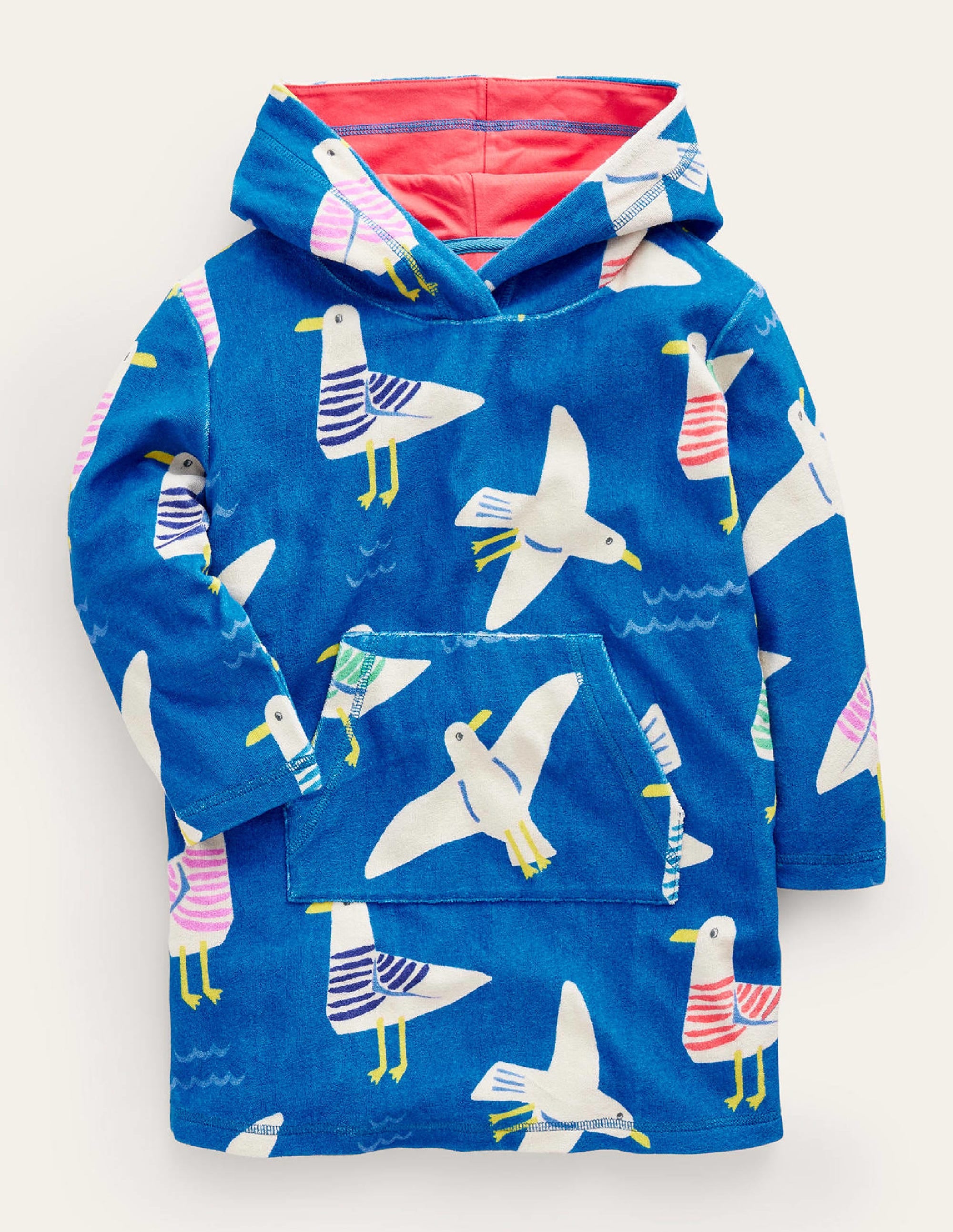 Towelling Throw-On-Directoire Blue Seagulls - Image 1