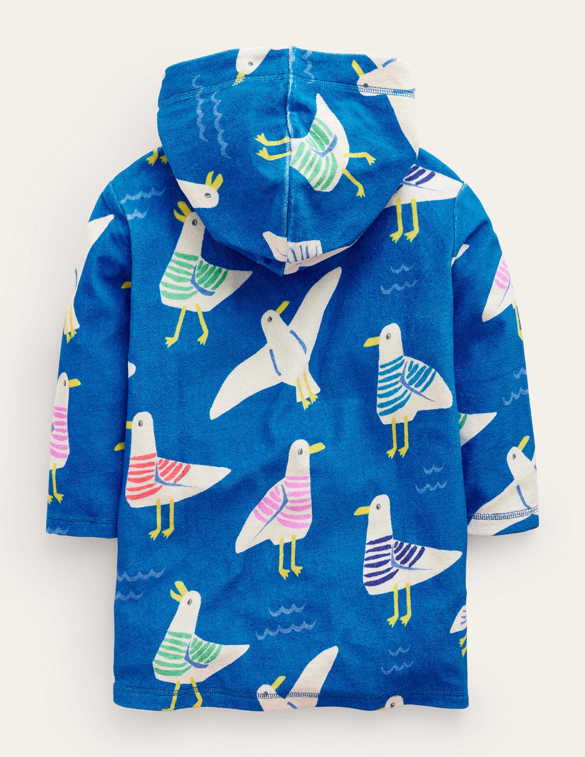 Towelling Throw-On-Directoire Blue Seagulls-2