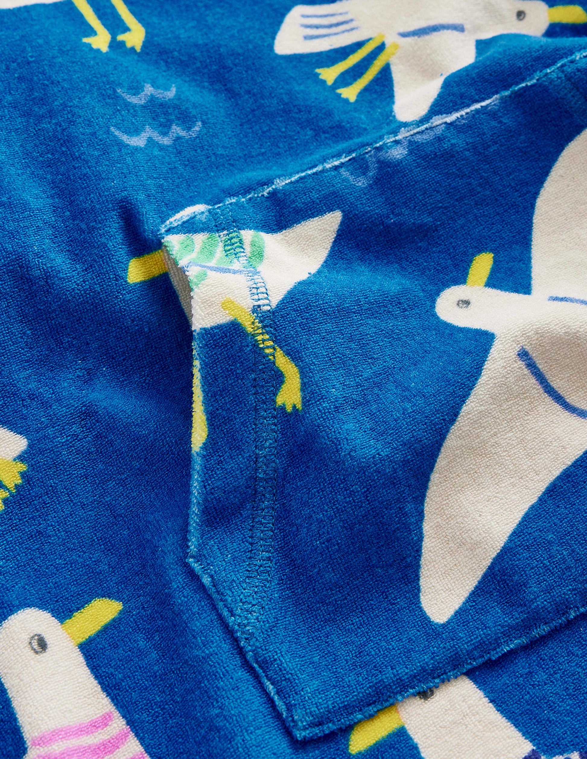 Towelling Throw-On-Directoire Blue Seagulls-3