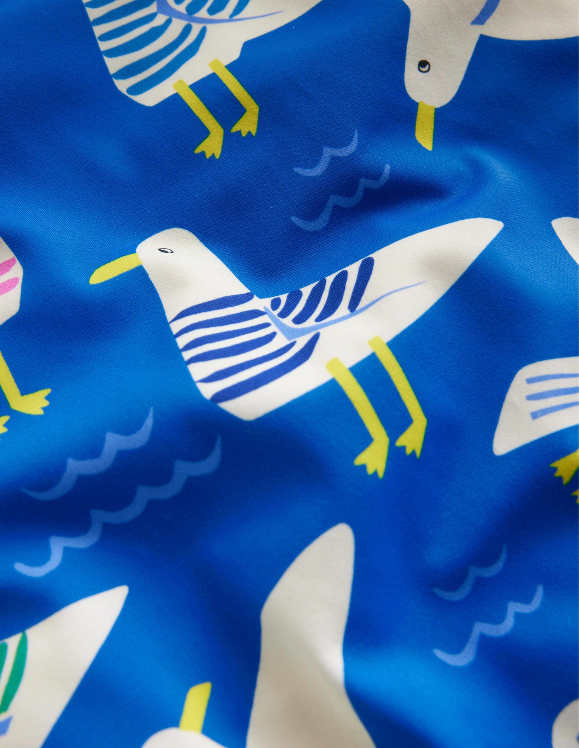 Cross-back Printed Swimsuit-Directoire Blue Seagulls-3