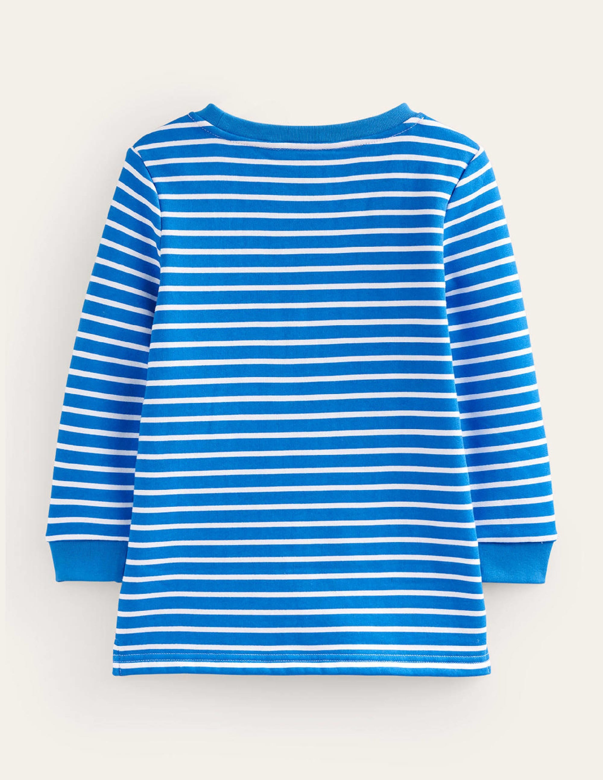 Appliqué Pocket Tunic-Delft Blue/Ivory Cloud - Image 2