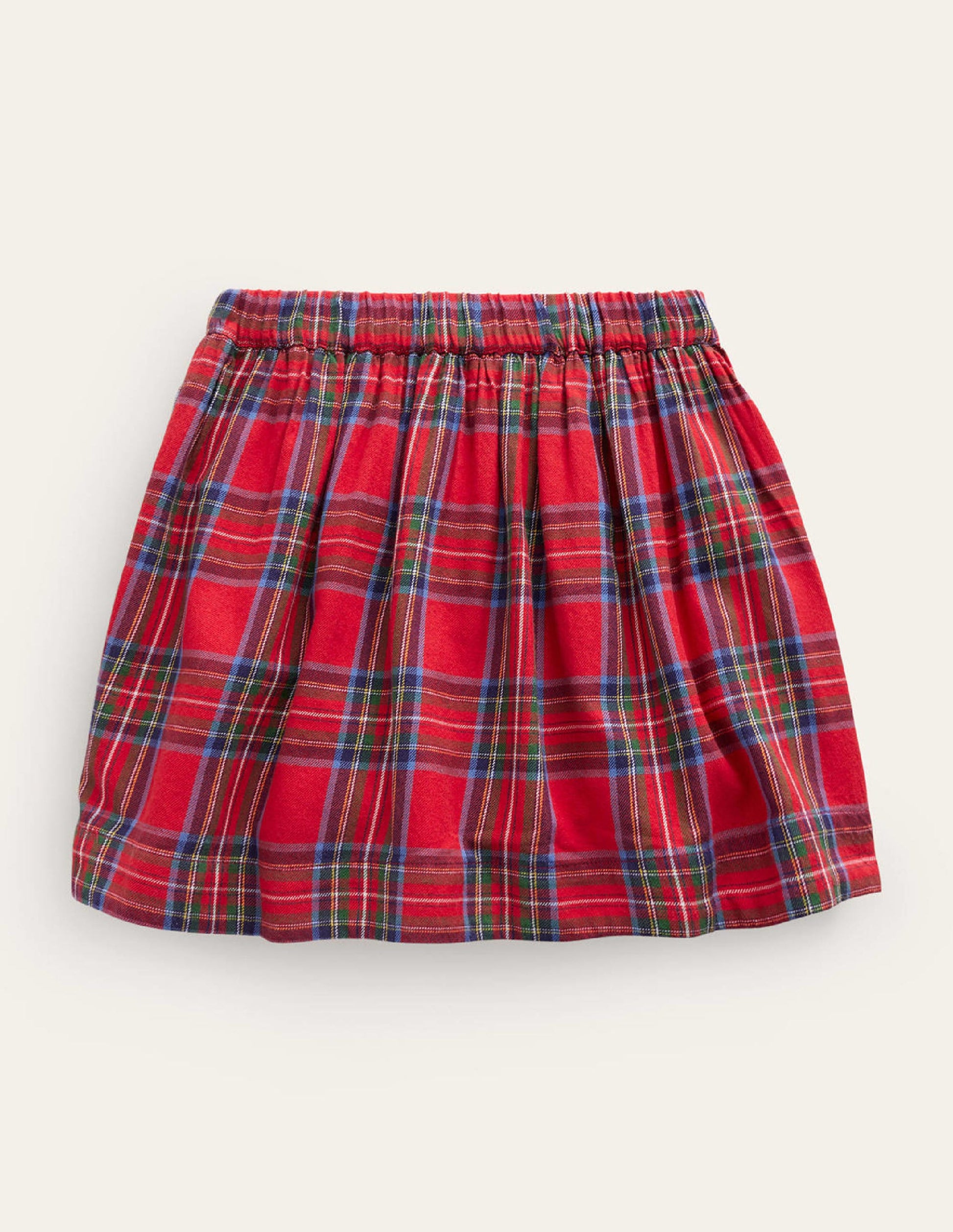 Pull On Twirly Skirt-Red / Blue Check-2