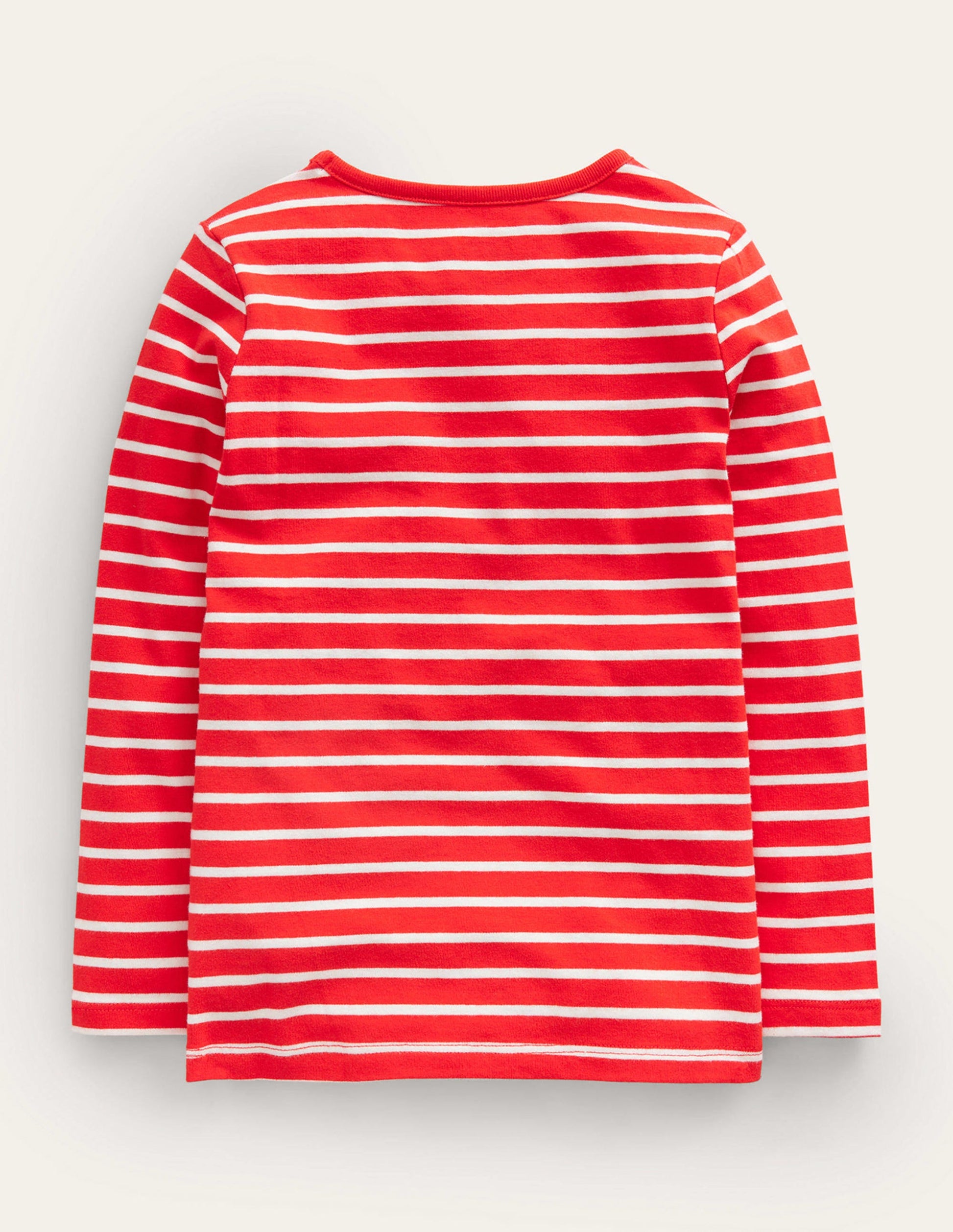Puff Sleeve Appliqué T-shirt-Brilliant Red/Ivory Carolers-2