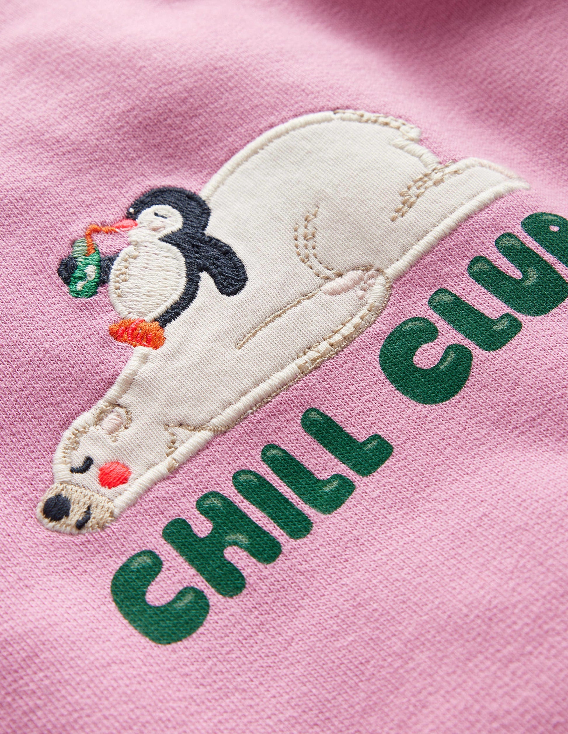 Relaxed Logo Sweatshirt-Sherbet Pink Polar Bear-3