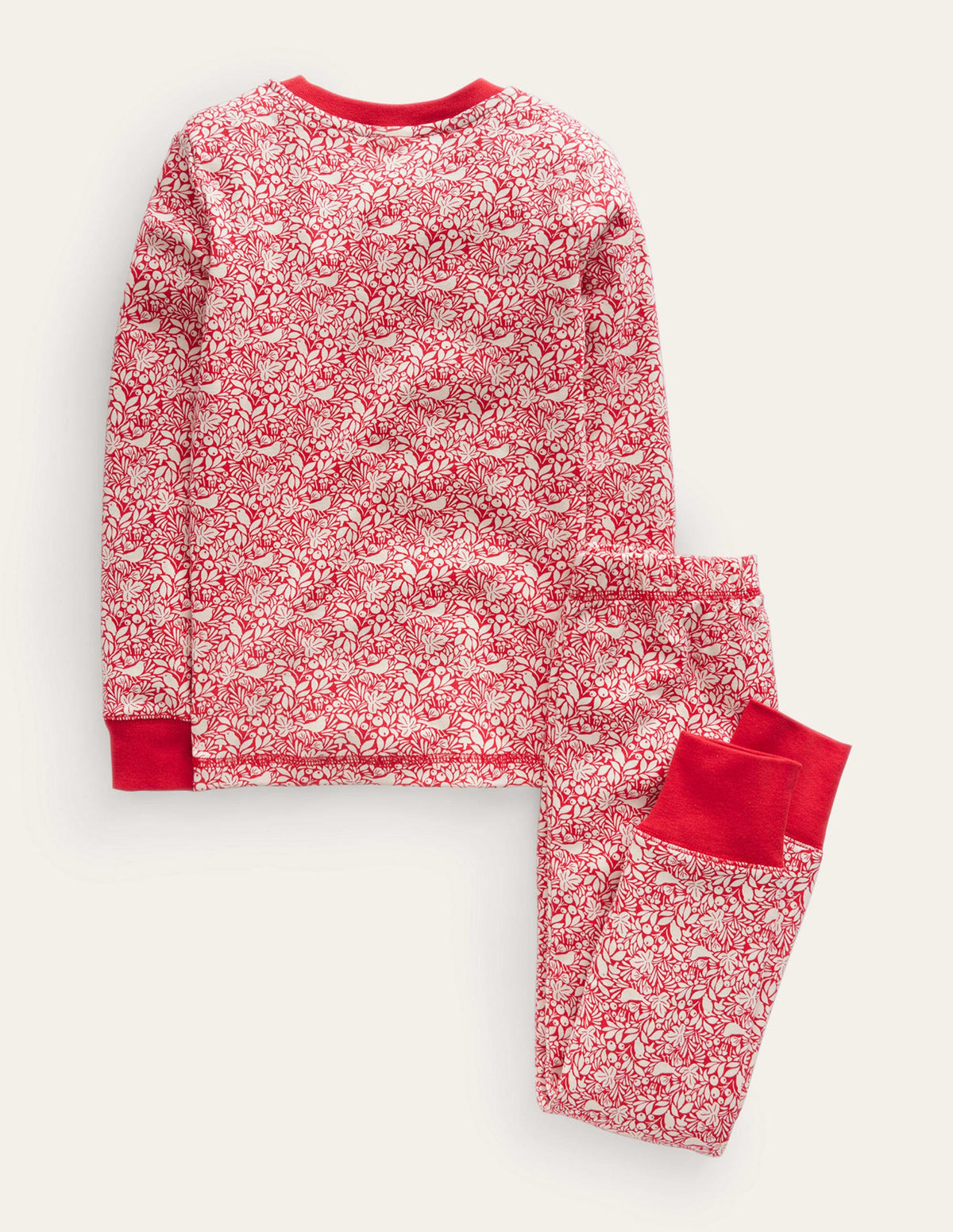 Snug Long John Pyjamas-Rockabilly Red Robins-2