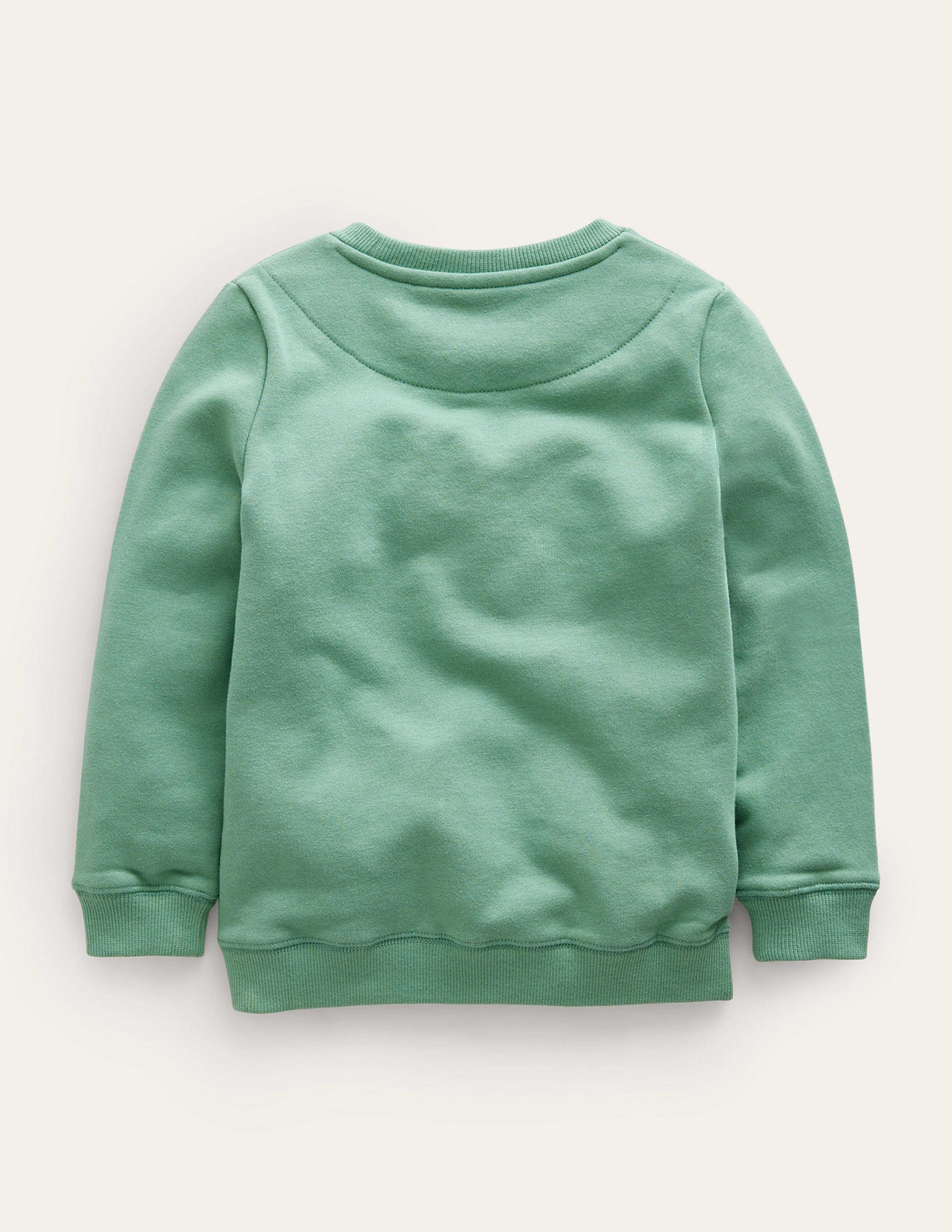 Cosy Applique Sweatshirt-Csarite Green Festive Friends-2