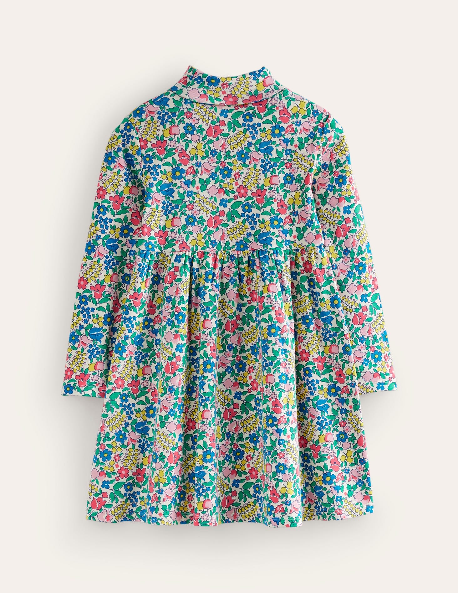 Roll Neck Jersey Dress-Multi Flowerbed - Image 2