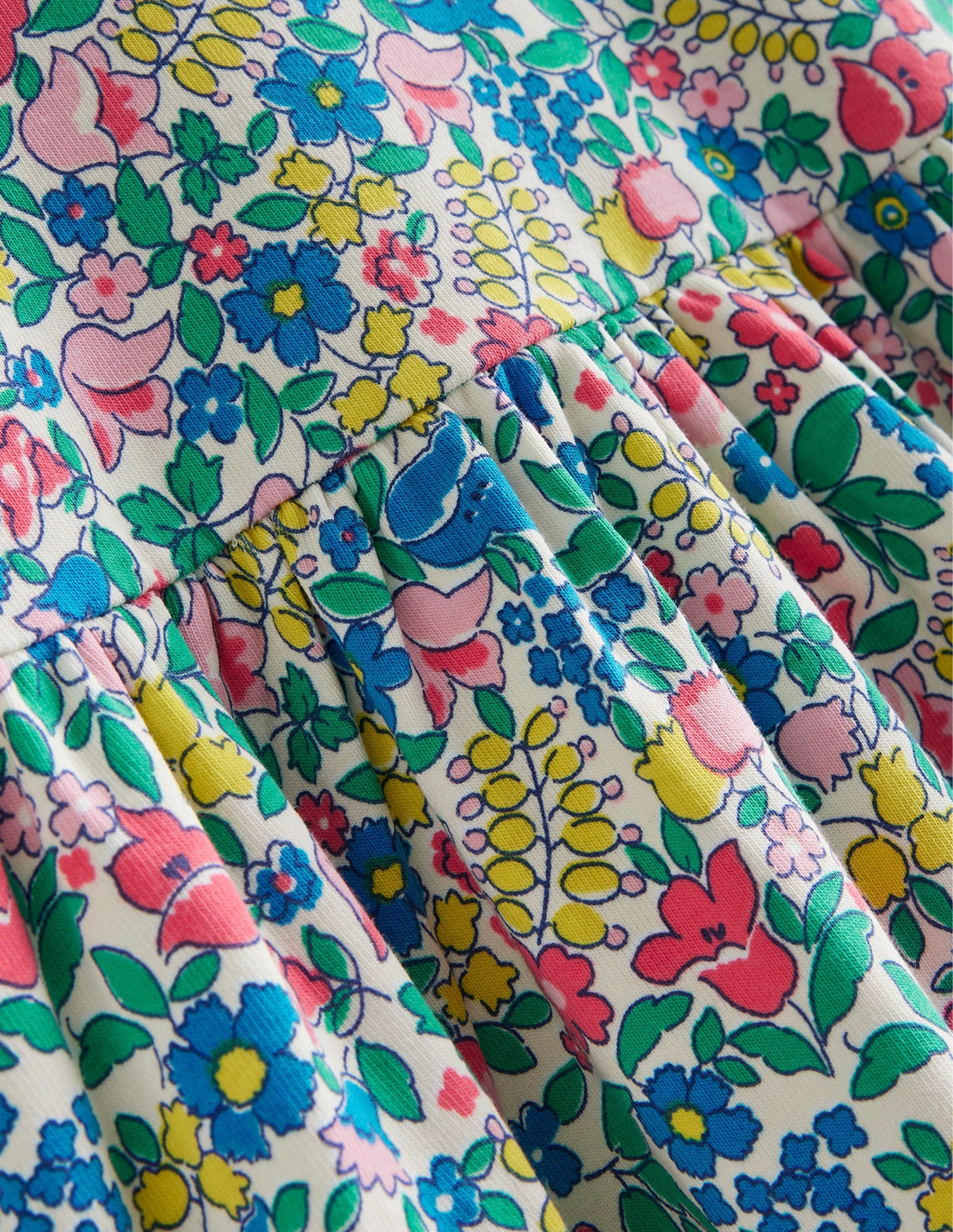 Roll Neck Jersey Dress-Multi Flowerbed - Image 3