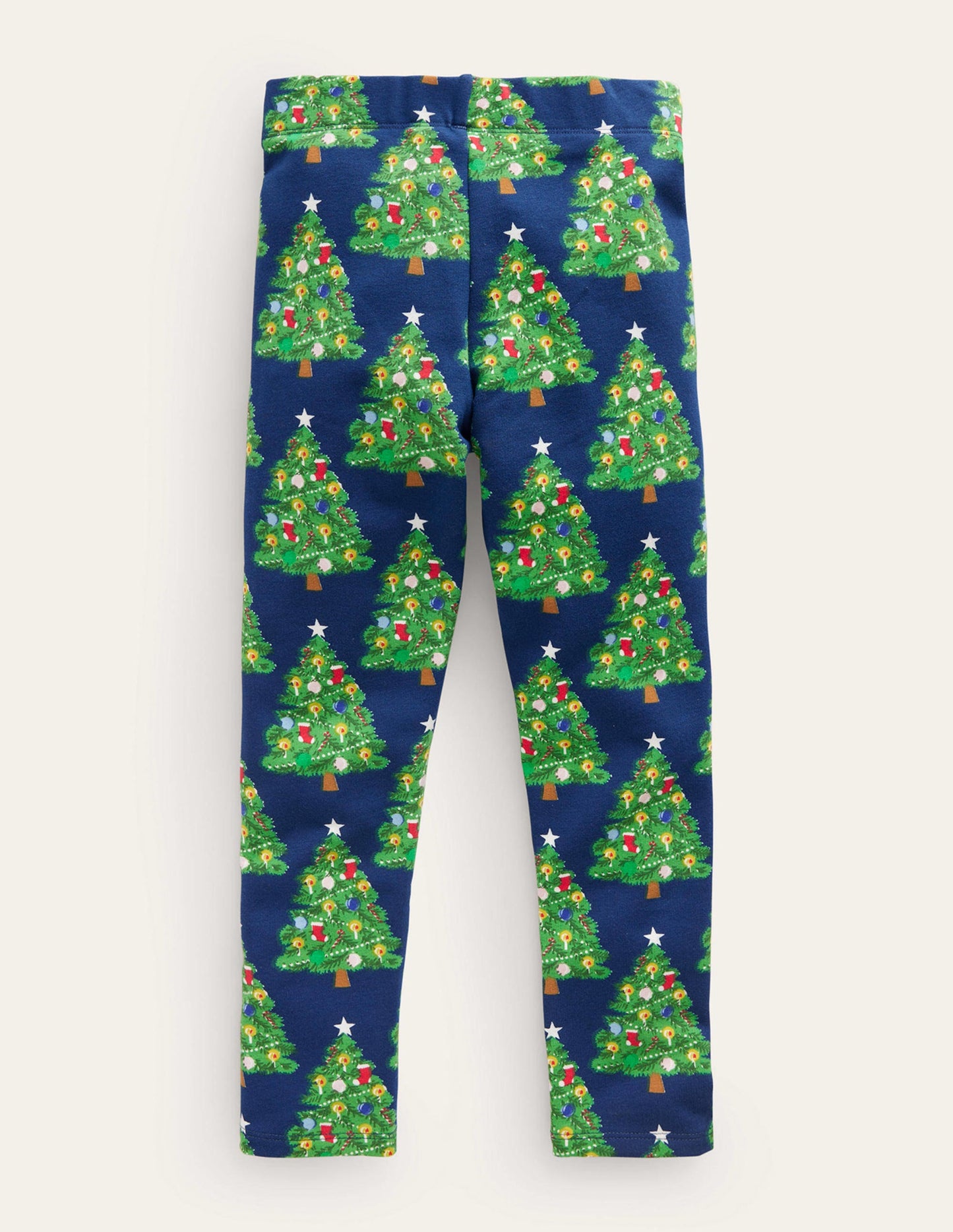 Fun Cosy Leggings-College Navy Christmas Trees