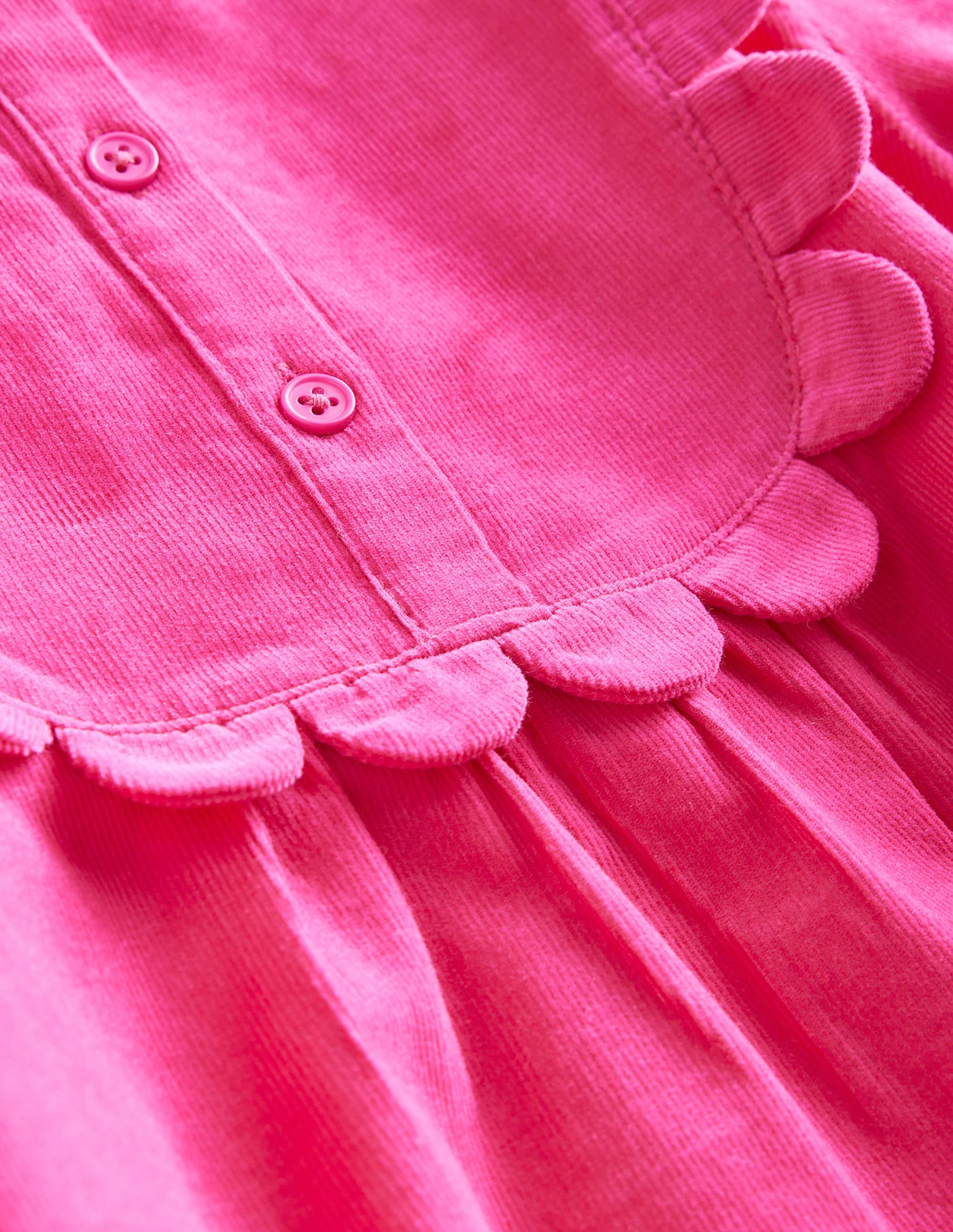 Scallop Cord Dress-Vibrant Pink - Image 3