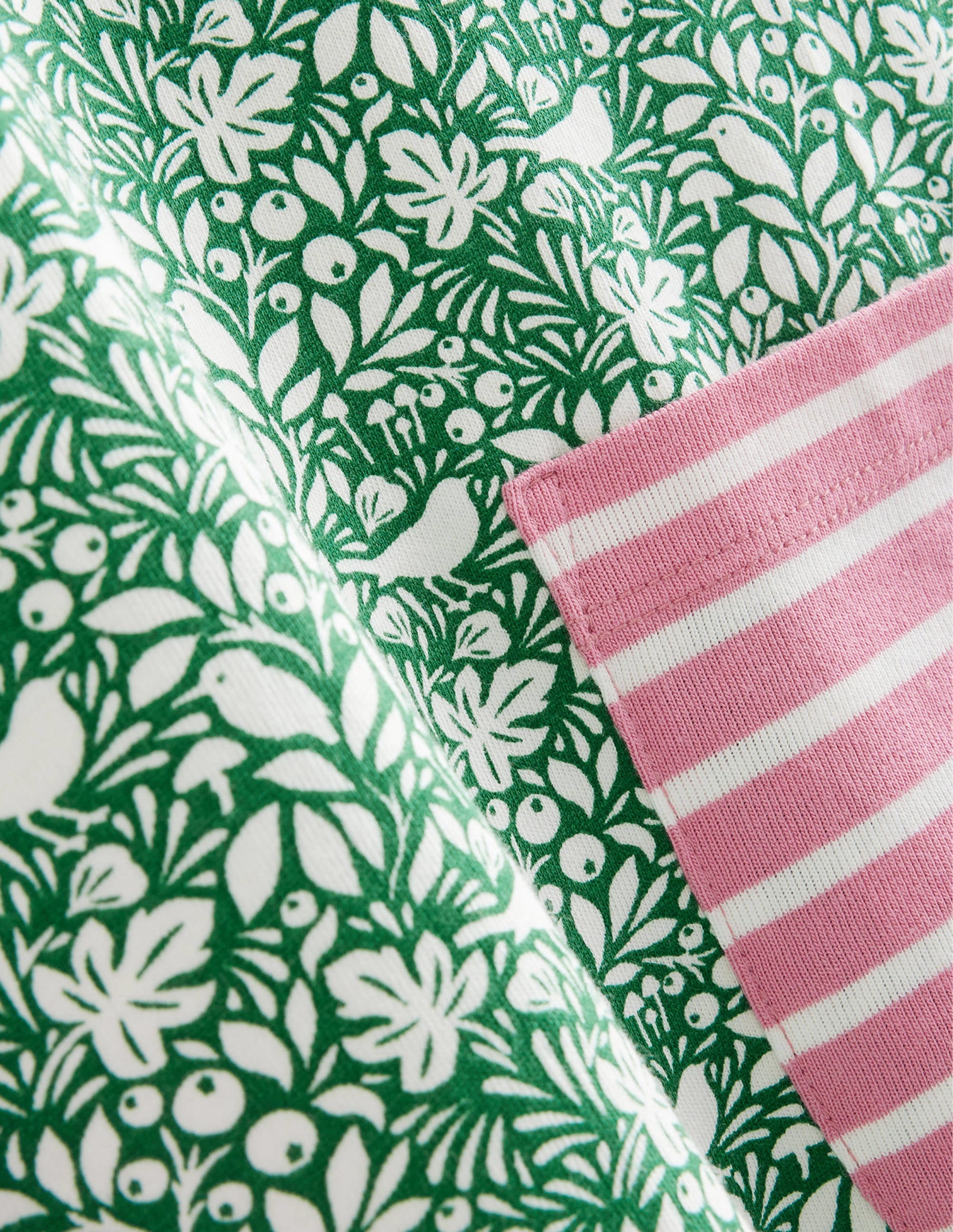 Printed Tunic-Veridian Green Robins - Image 3