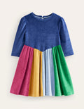Rainbow Velour Dress-Multi Rainbow