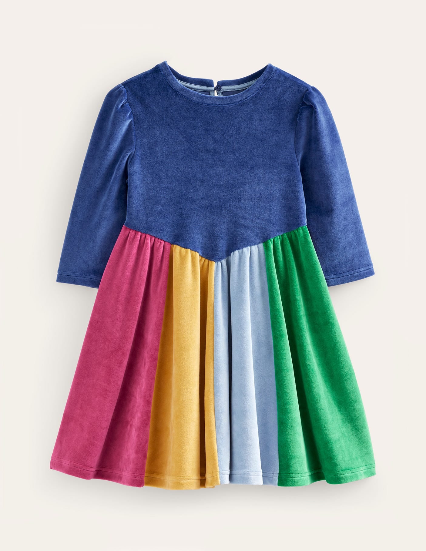 Rainbow Velour Dress-Multi Rainbow-1