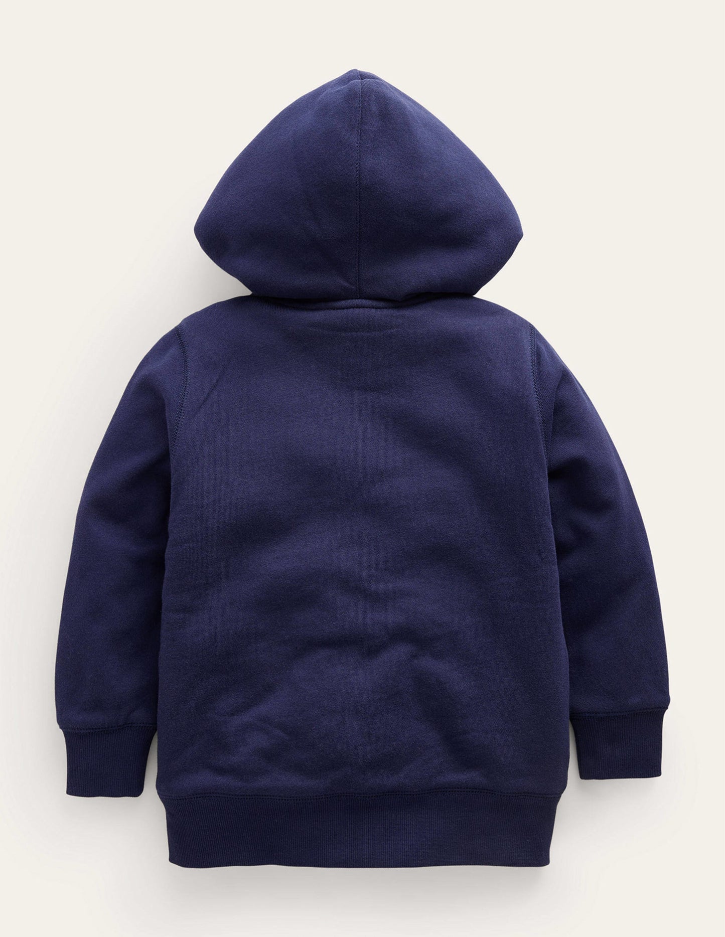 Applique Lined Hoodie-French Navy Hearts