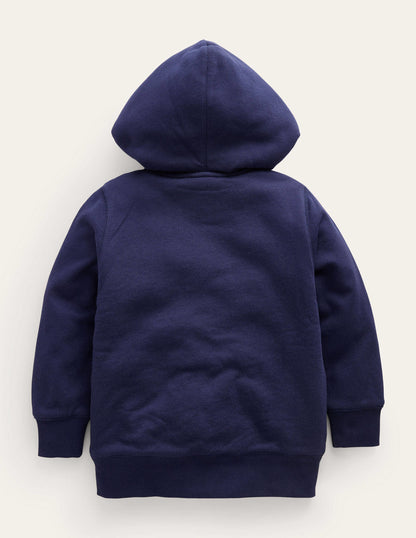 Applique Lined Hoodie-French Navy Hearts-2