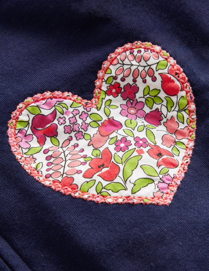 Applique Lined Hoodie-French Navy Hearts-3