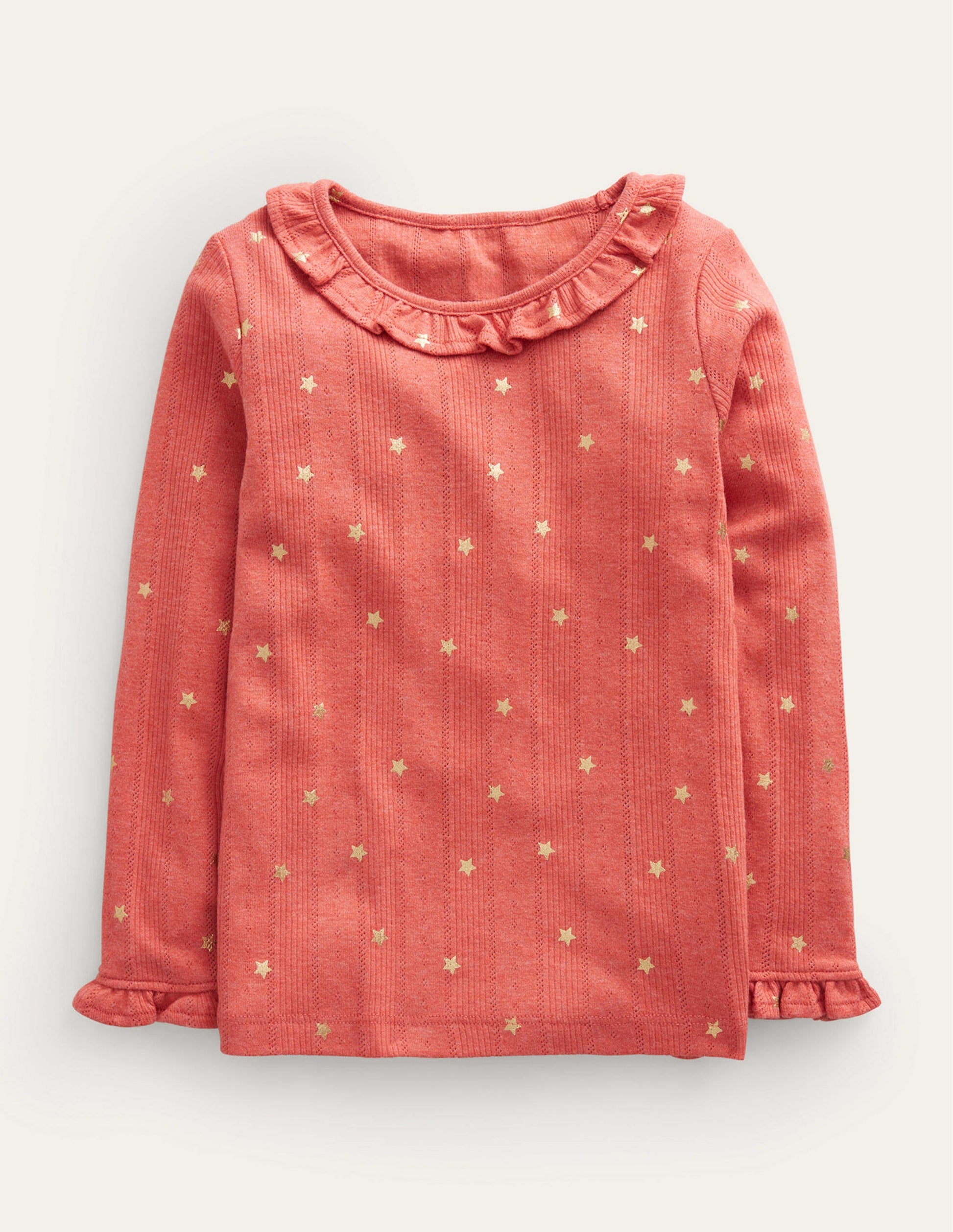 Ruffle Sparkle Pointelle-Peppadew Gold Star-1