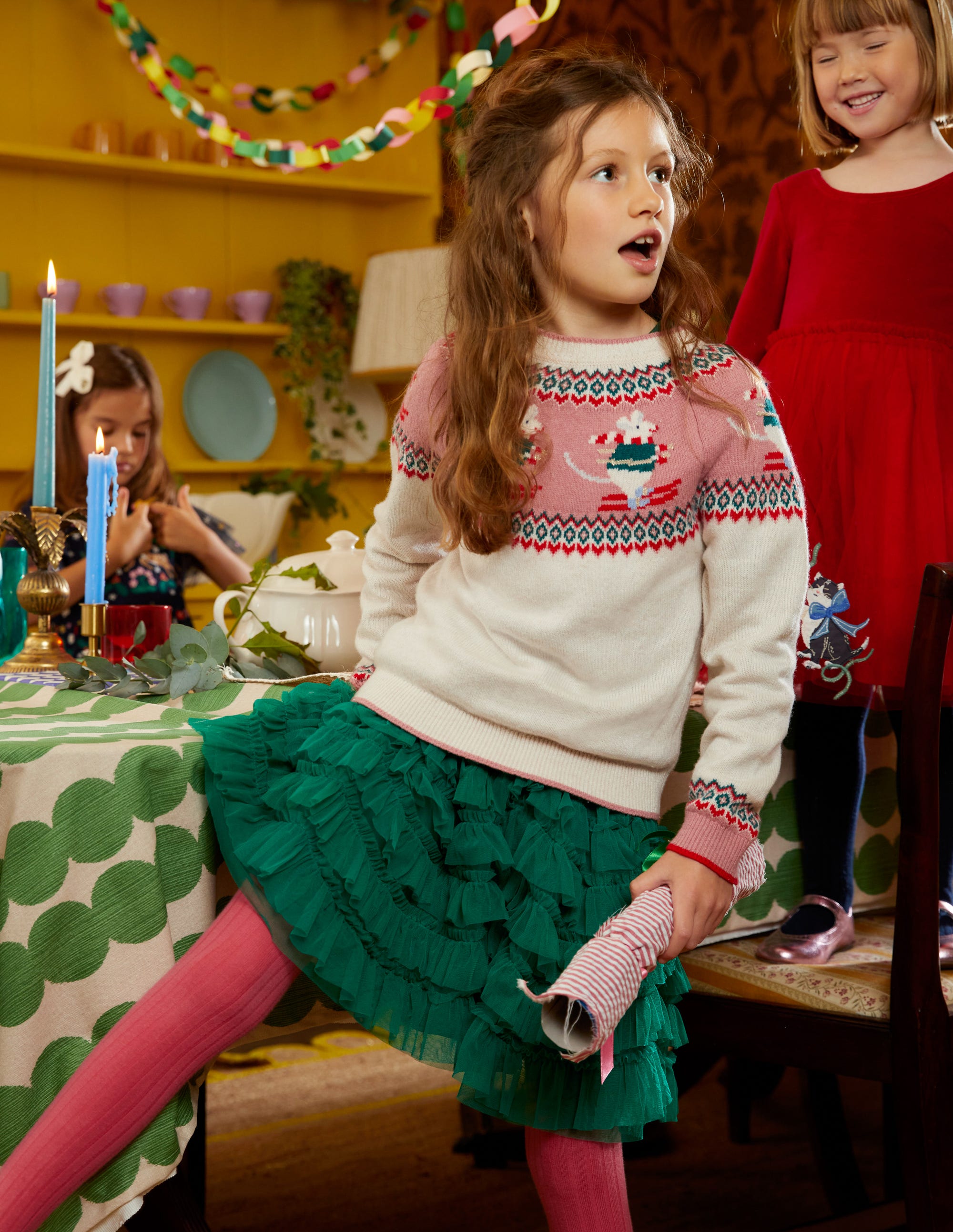 Ruffle Tulle Skirt-Veridian Green - Image 4