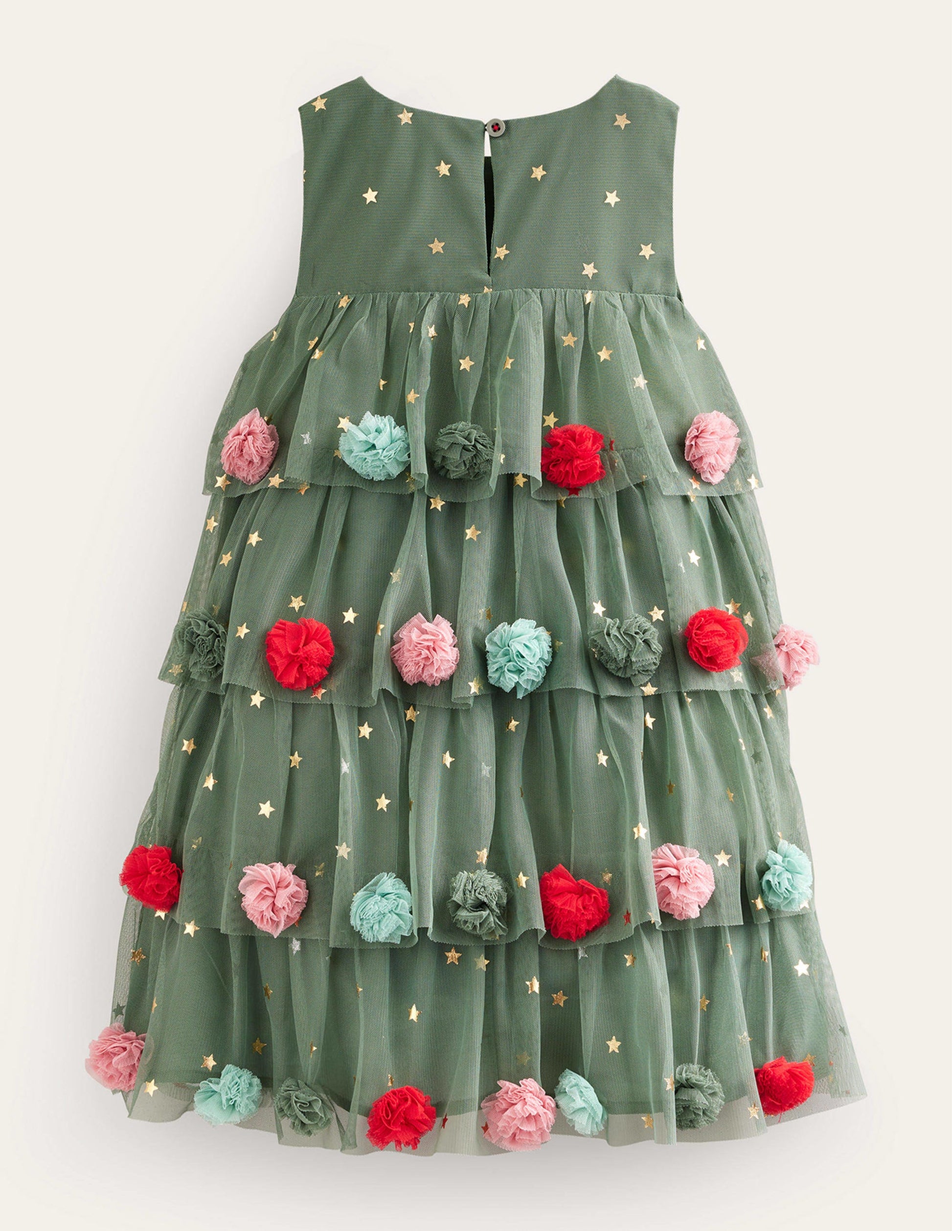 Christmas Tree Tulle Dress-Reed Green-2
