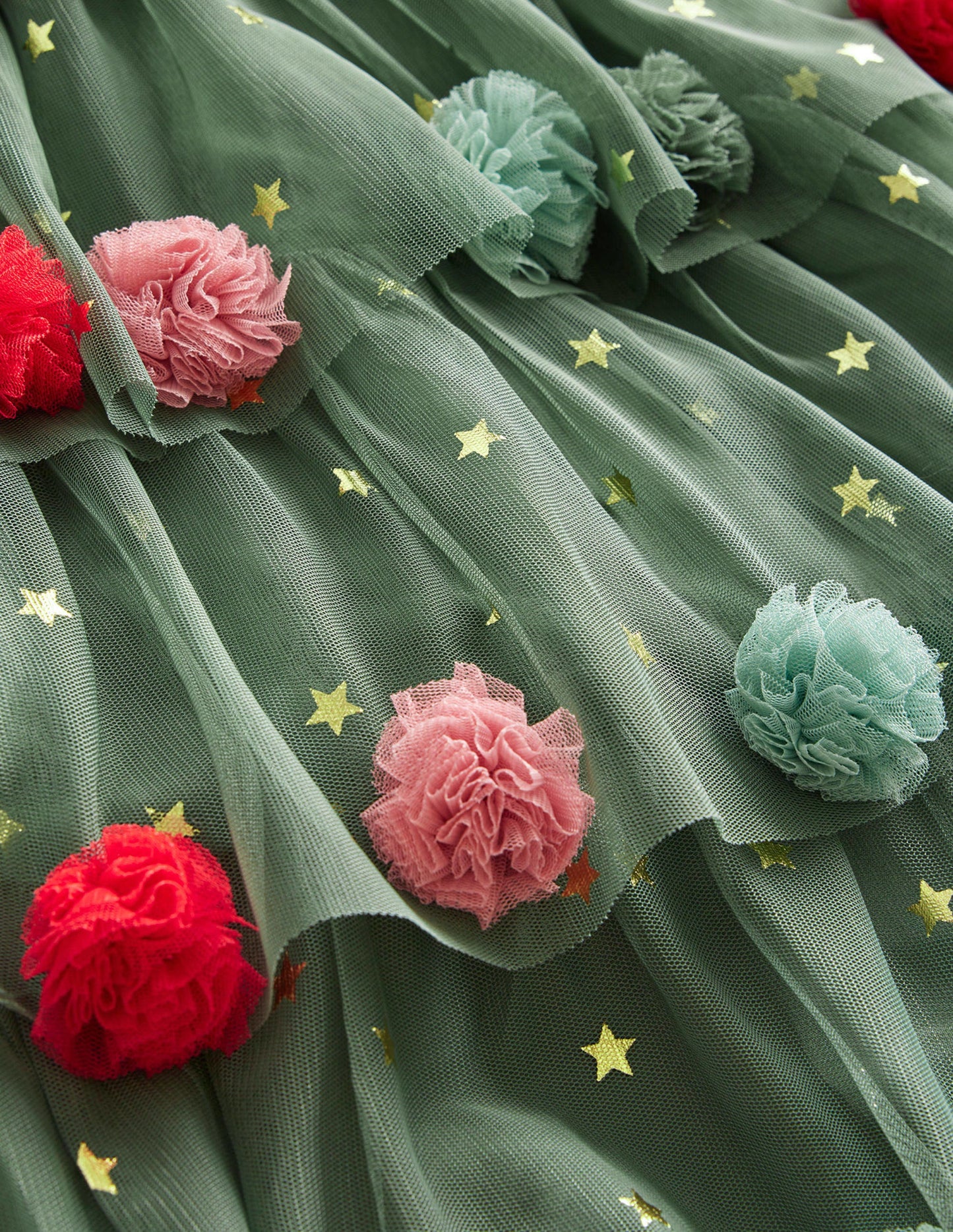 Christmas Tree Tulle Dress-Reed Green