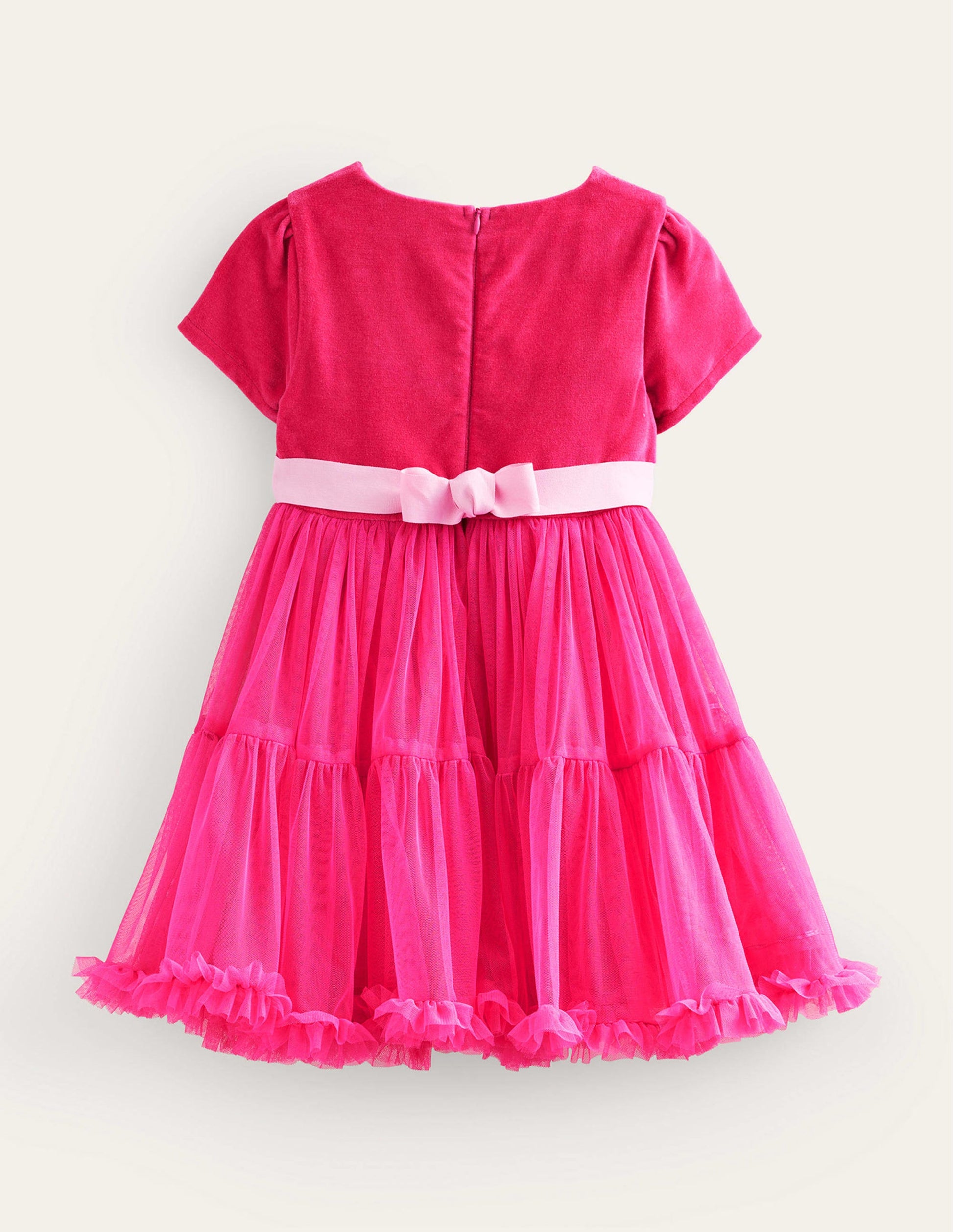 Twirly Tulle Dress-Vibrant Pink-2