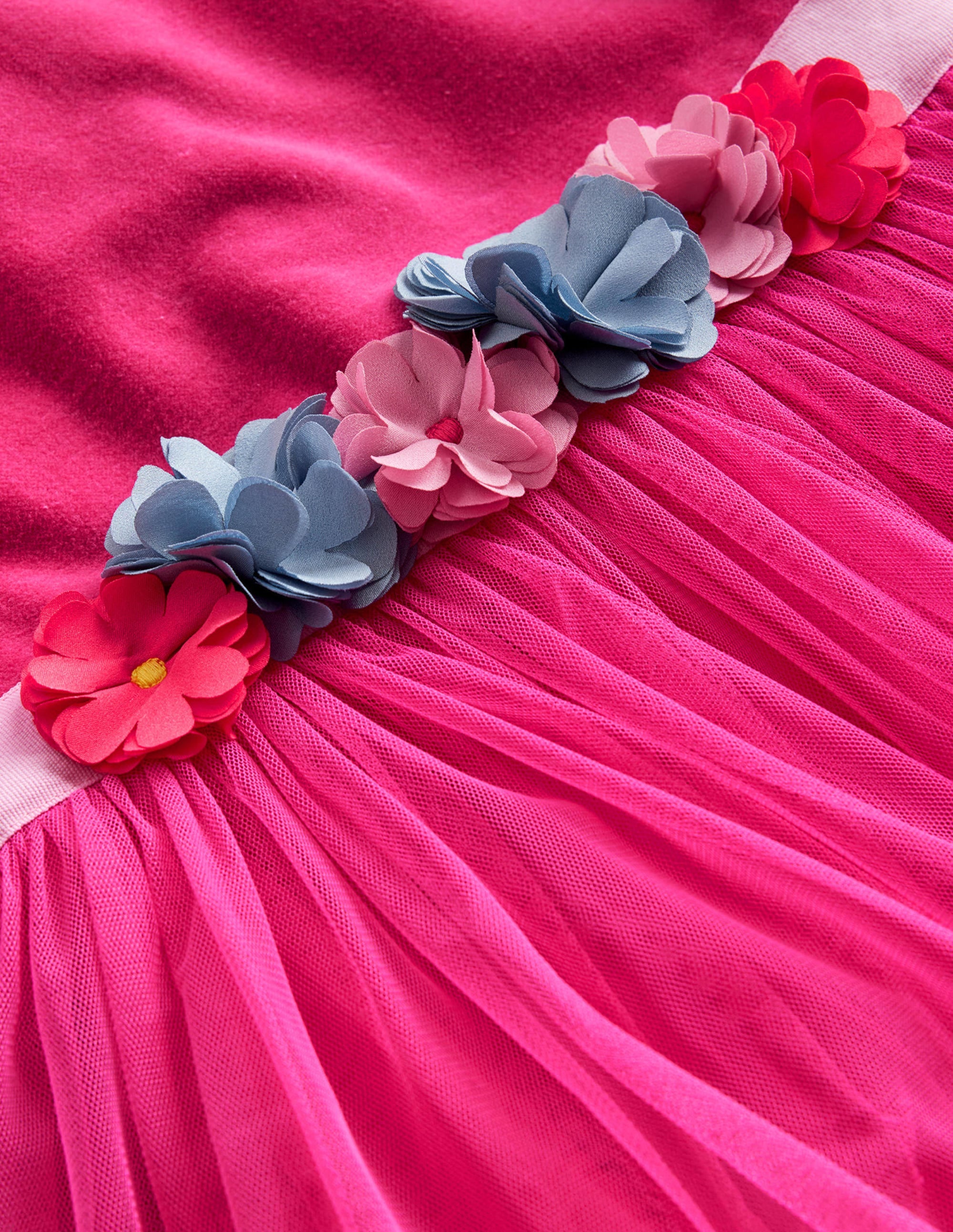 Twirly Tulle Dress-Vibrant Pink - Image 3