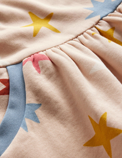Cosy Printed Sweatshirt Dress-Sandpiper Multi Star-3