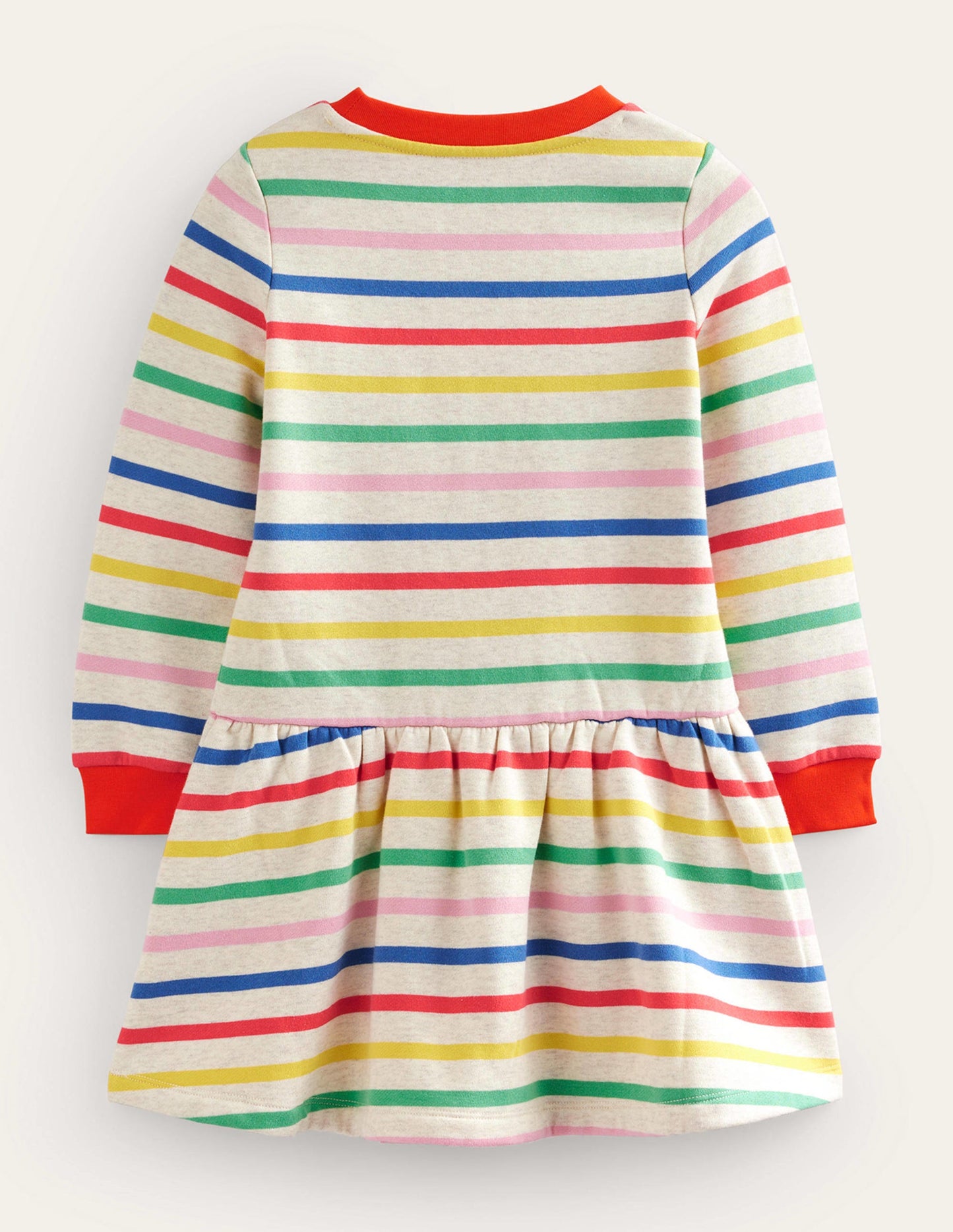 Cosy Printed Sweatshirt Dress-Multi Stripe