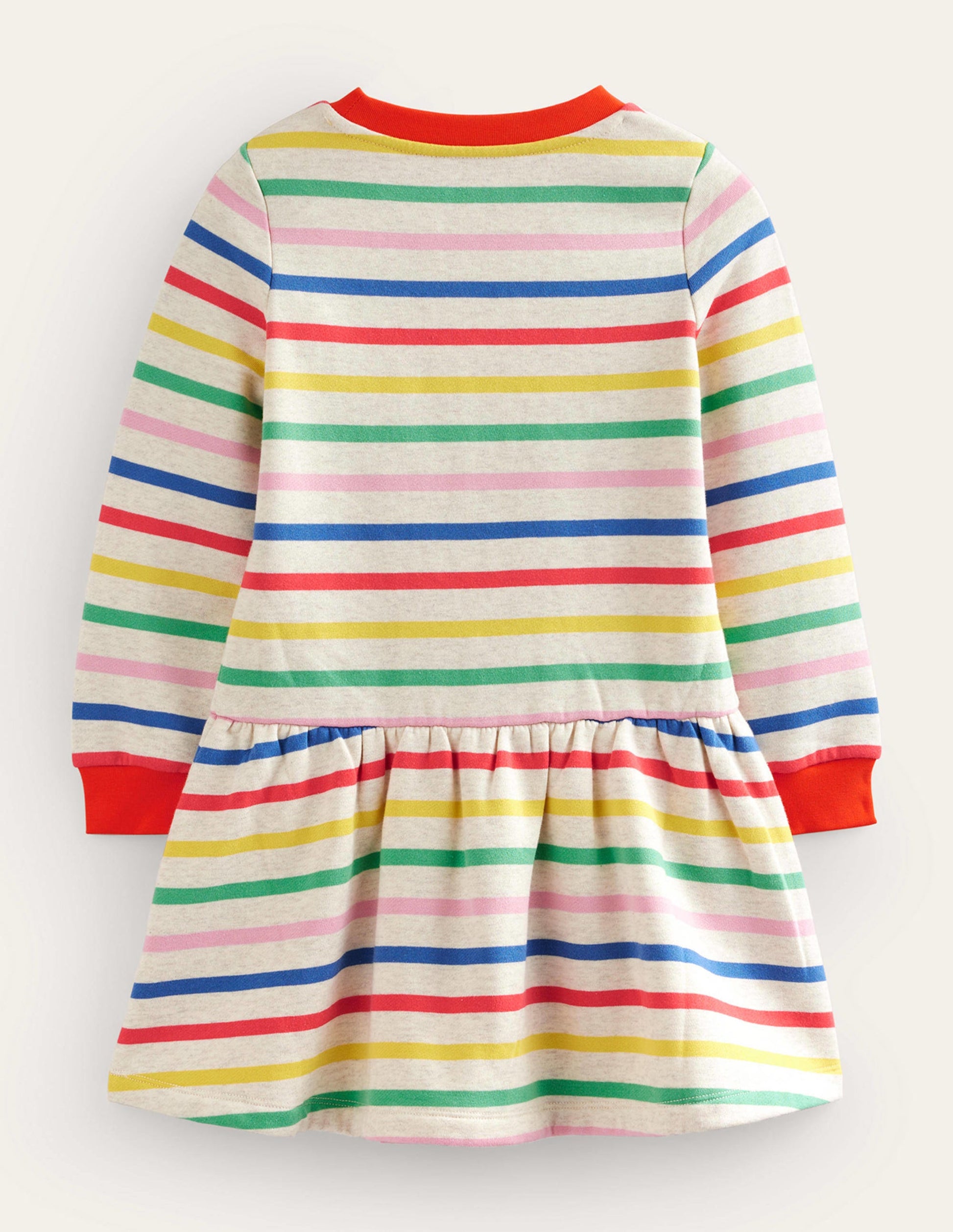 Cosy Printed Sweatshirt Dress-Multi Stripe-2