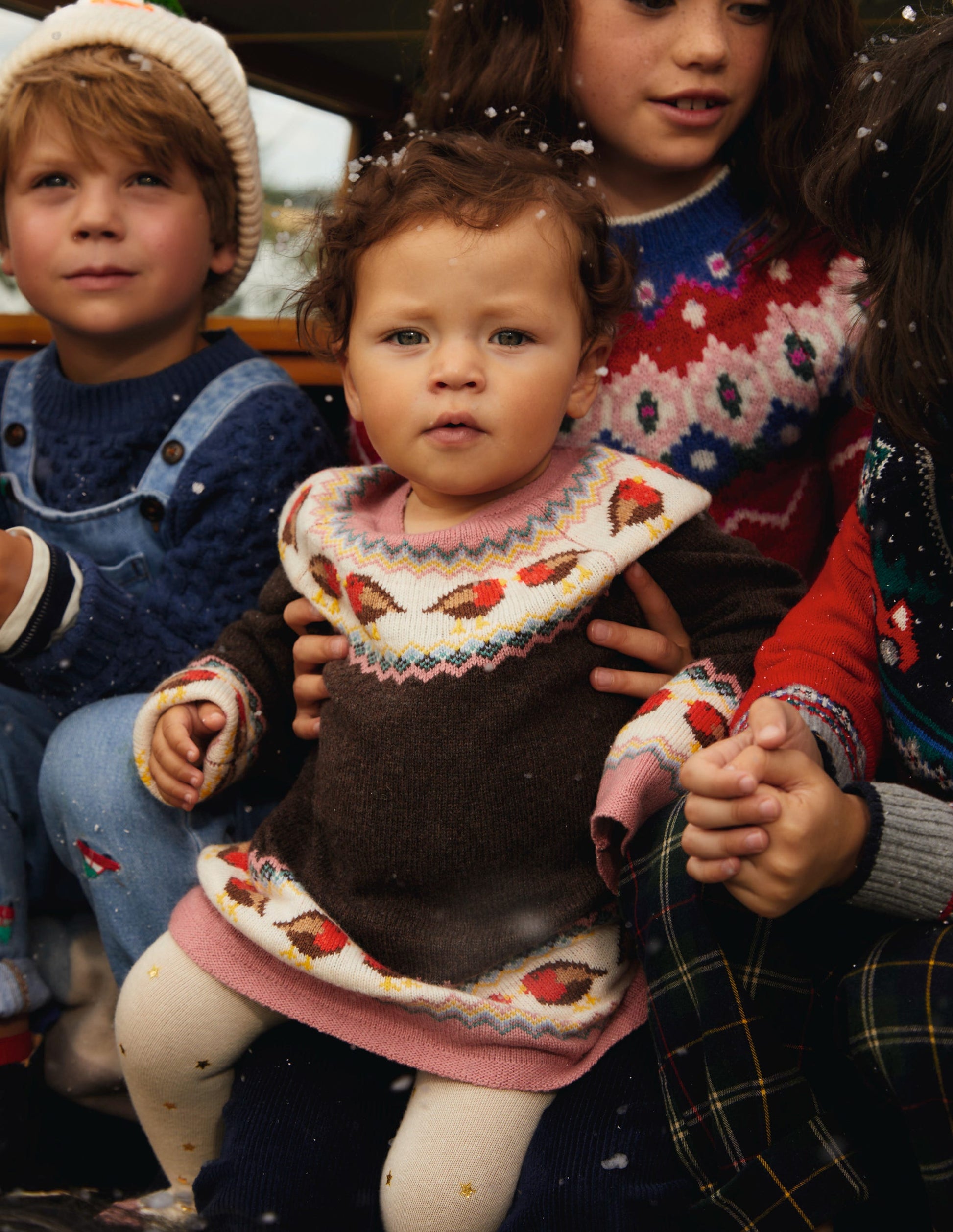 Swing Fair Isle Jumper-Charcoal Grey Robins-5