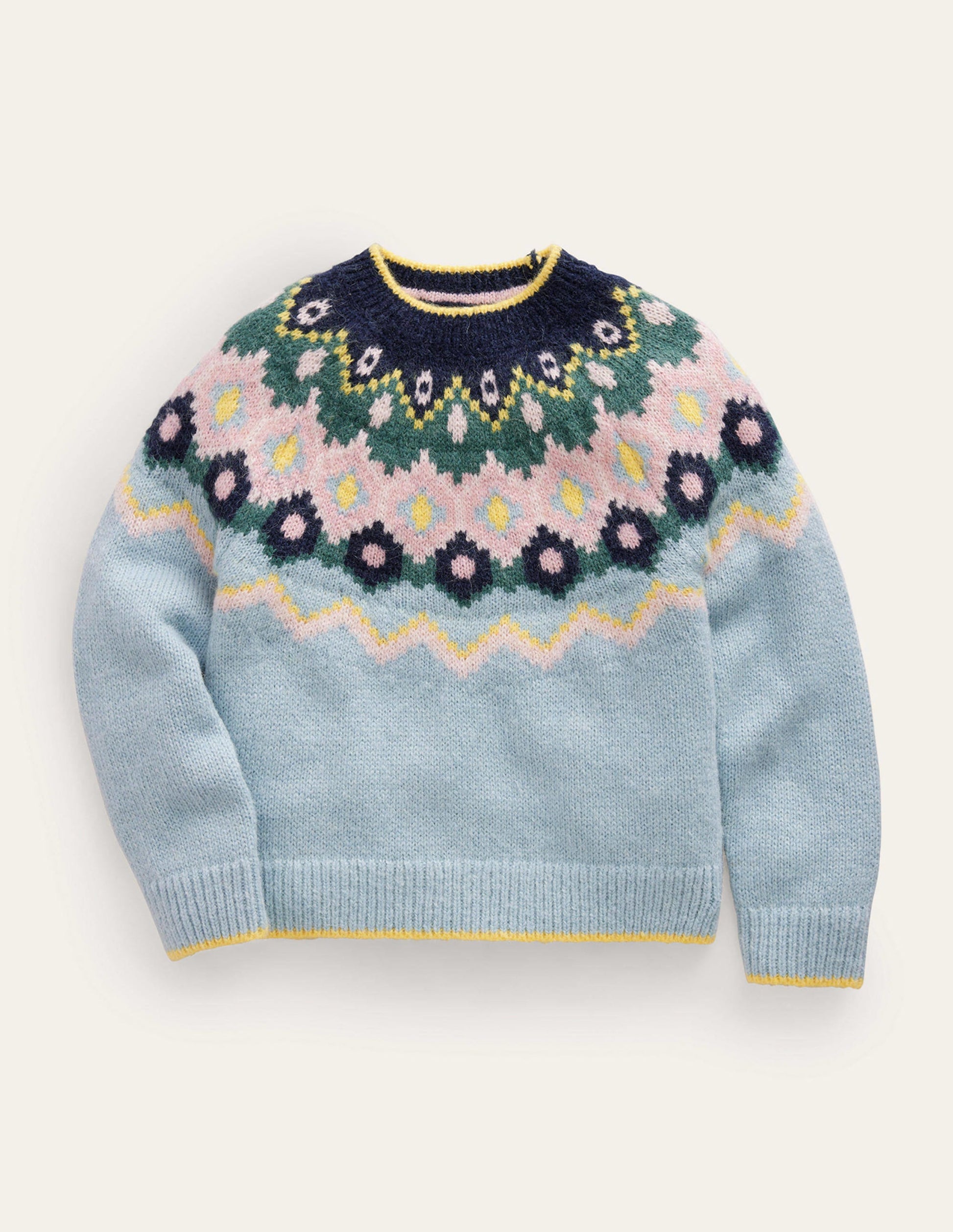 Cosy Fair Isle Jumper-Dusk Blue-1