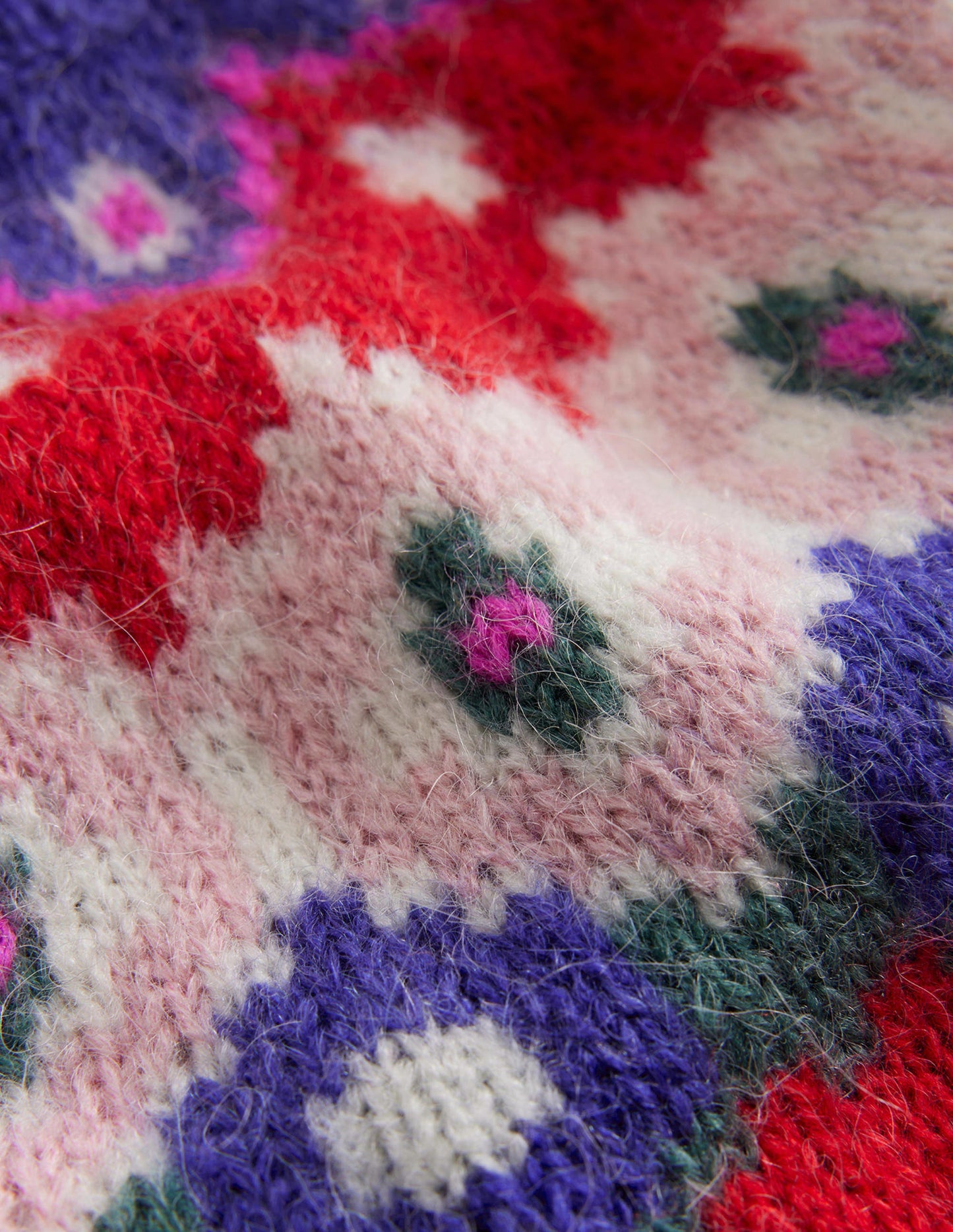 Cosy Fair Isle Jumper-Jam Red