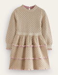 Sparkle Knitted Dress-Gold