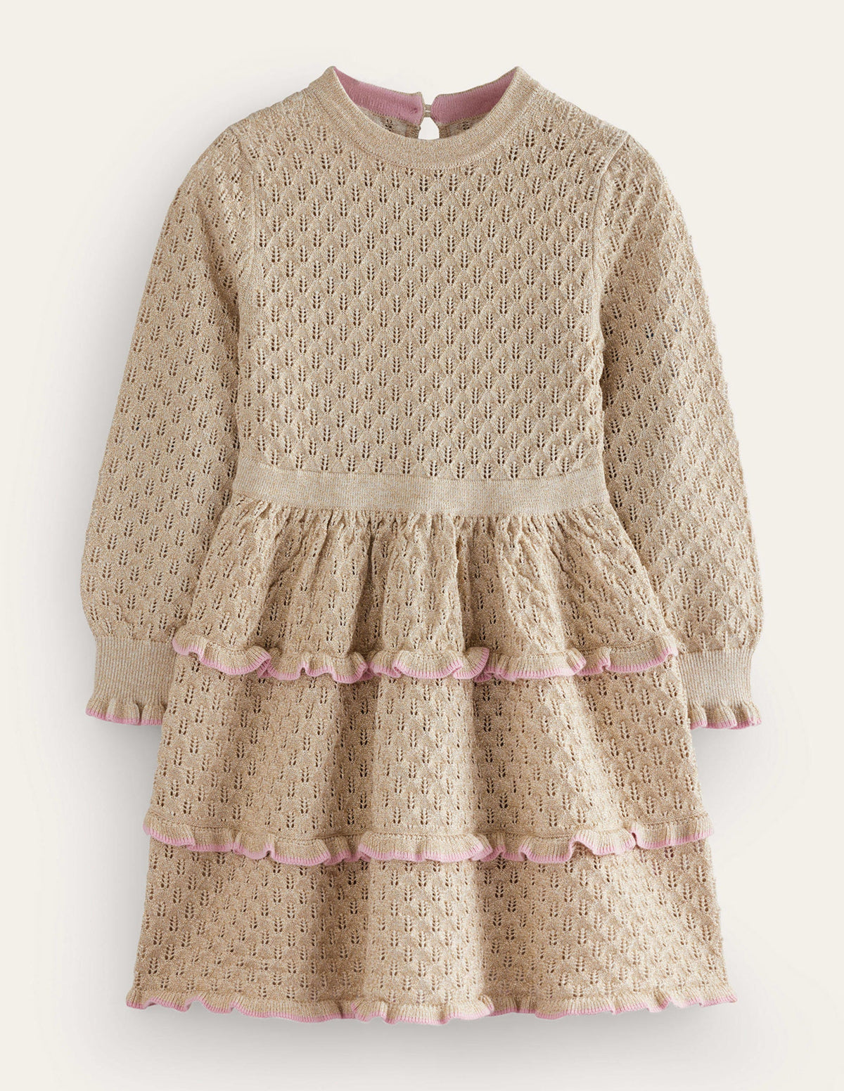 Sparkle Knitted Dress-Gold - Image 1